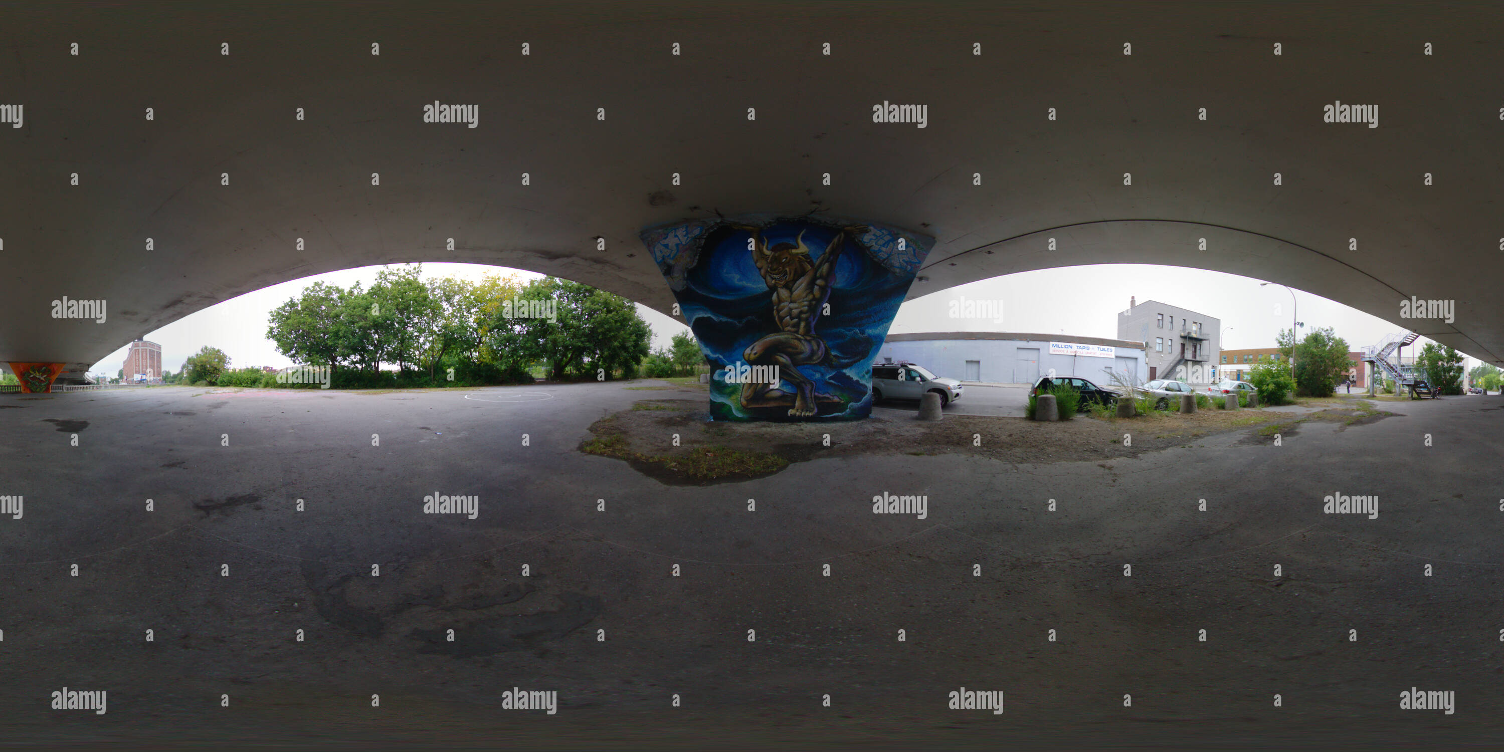 360 degree panoramic view of Van Horne overpass - Fluke Artwork