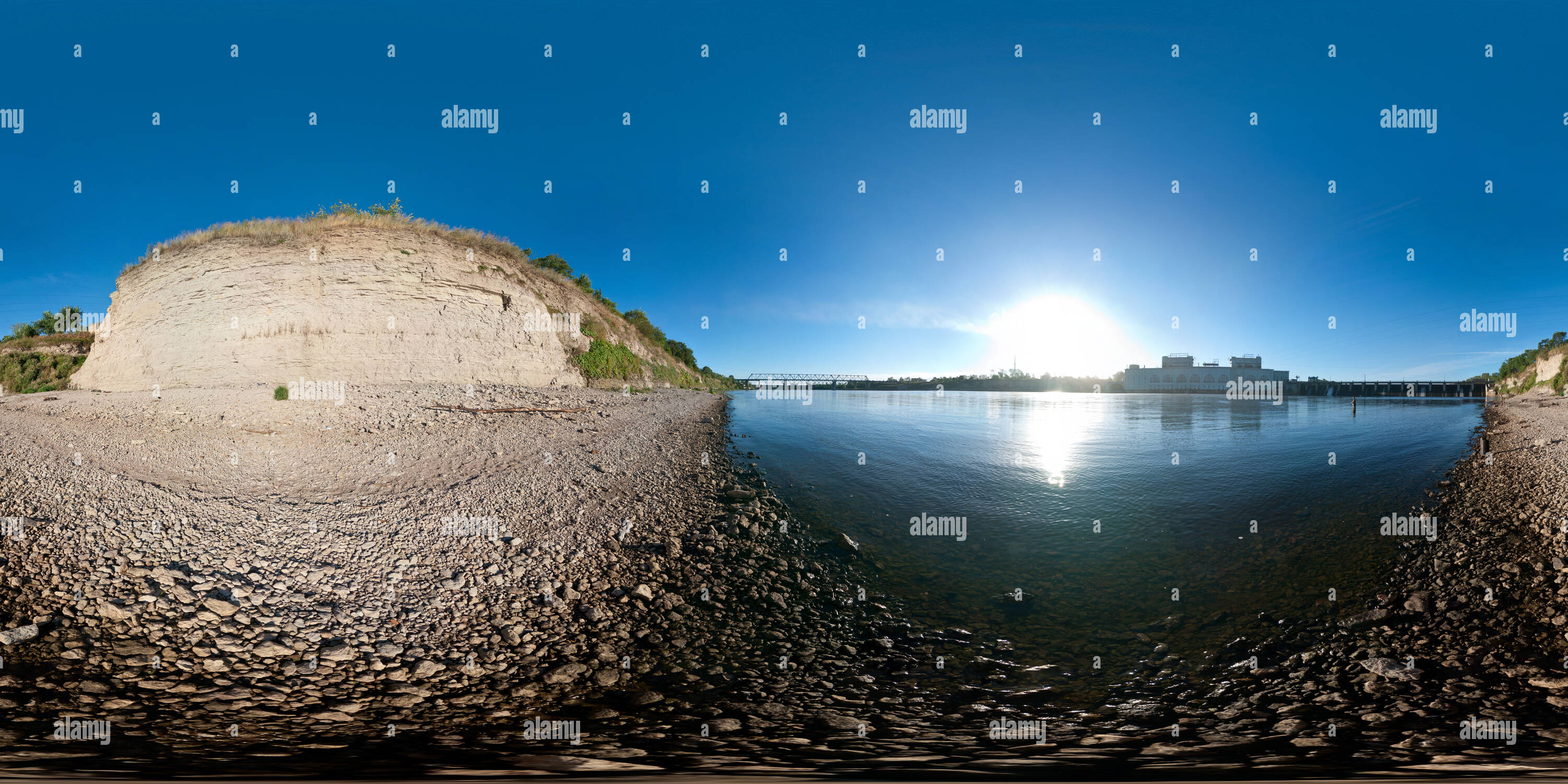 360° view of View of the Volkhov hydroelectric power plant Alamy