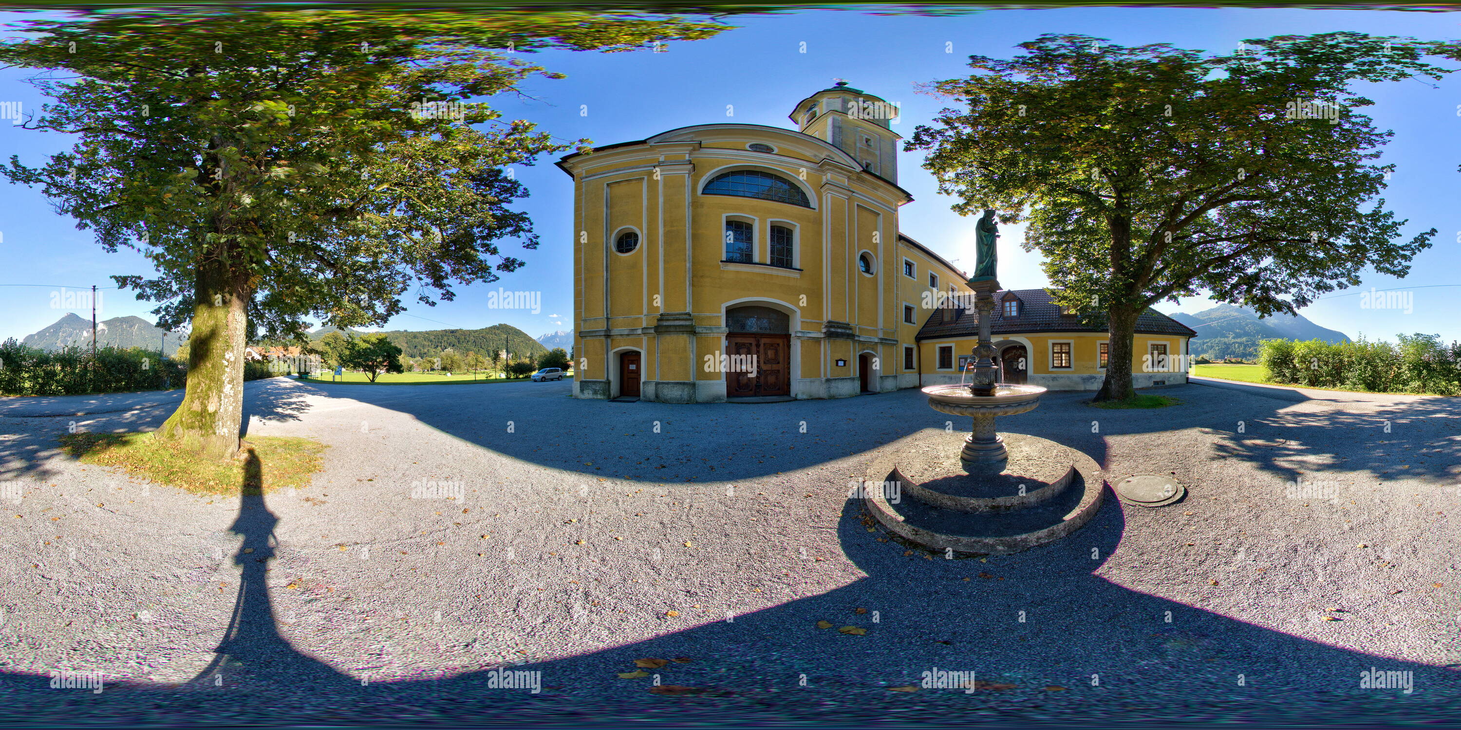 360 degree panoramic view of Reisach Monastery - Bavaria