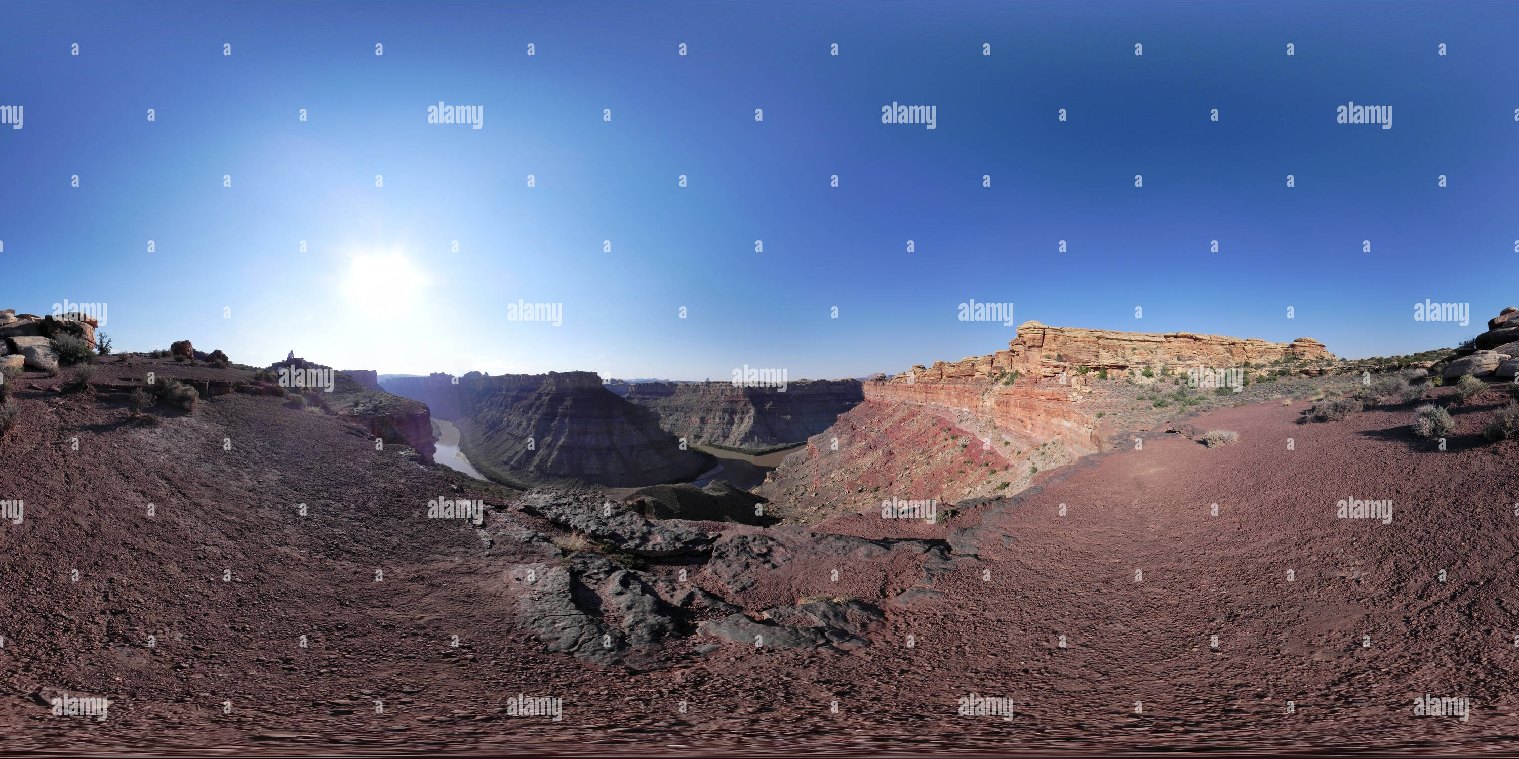 360° view of GreenColorado Rivers Confluence Overlook, Canyonlands