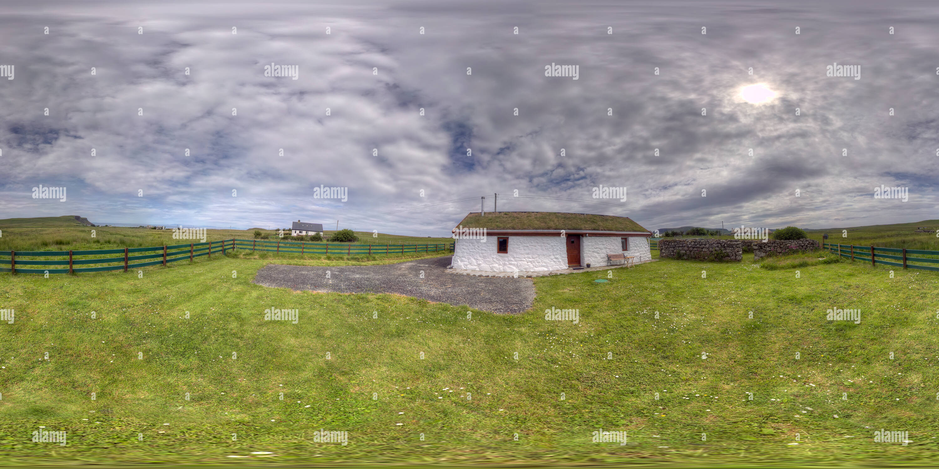 360° view of Tawmans Cottage, Camus Mor, Isle of Skye Alamy