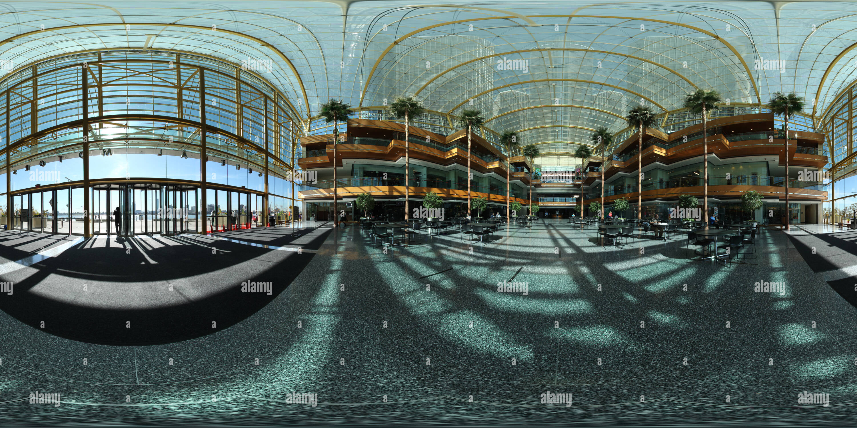 360 degree panoramic view of RenCen Atrium, Center View