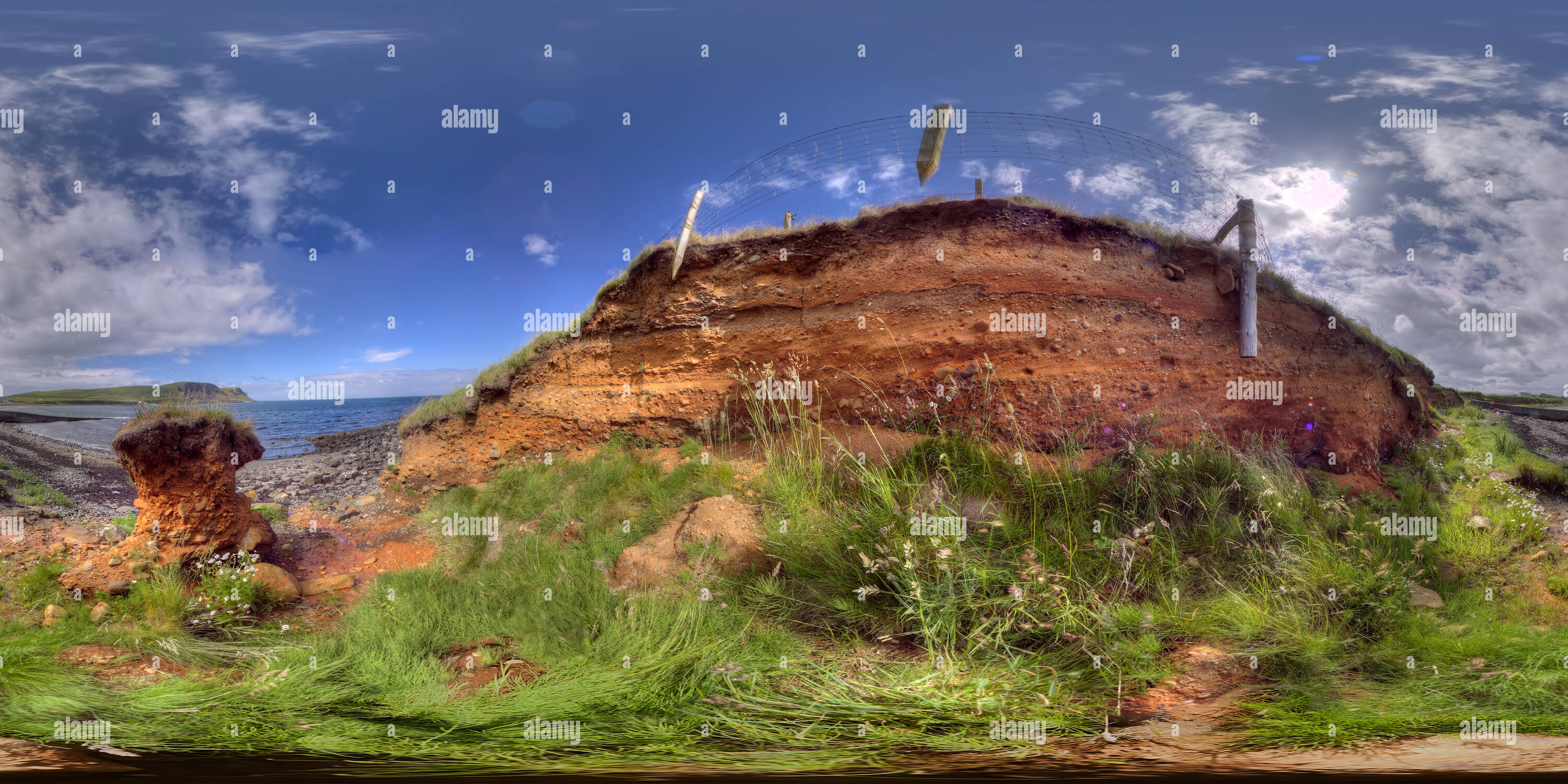 360° view of Coastal Erosion, Camus Mor, Isle of Skye Alamy