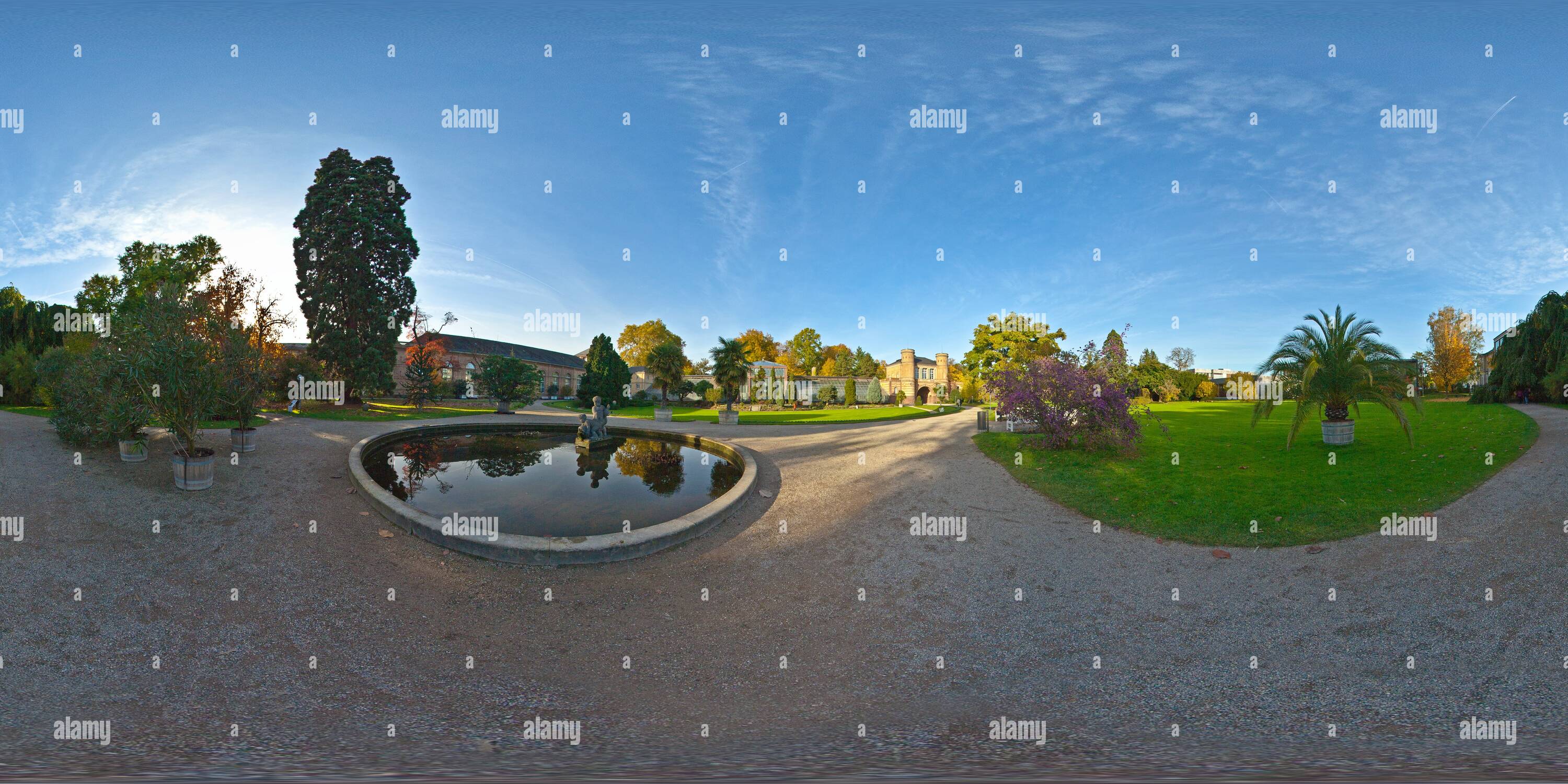 360 degree panoramic view of Karlsruhe, Germany Orangerie