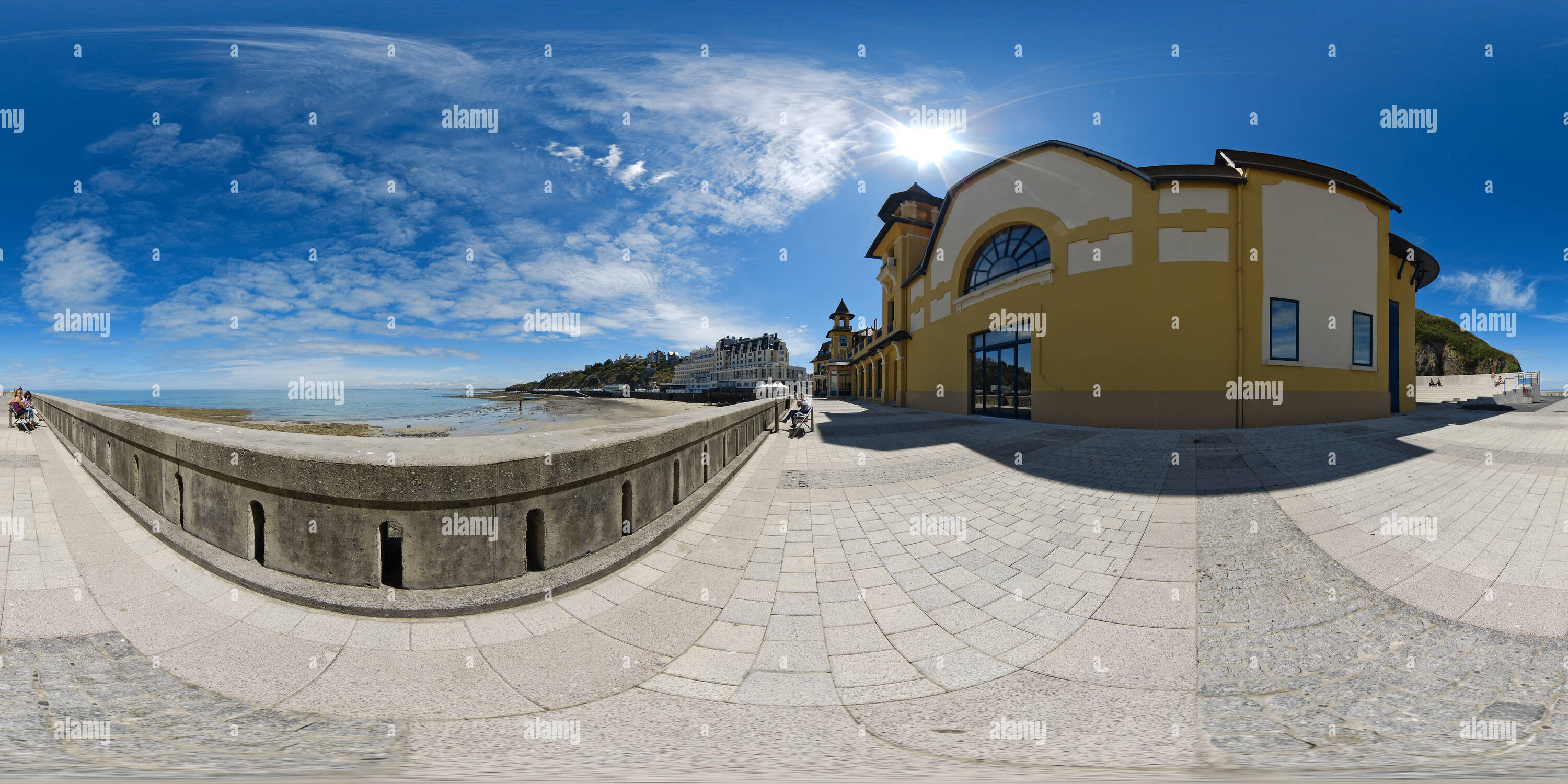 360° view of Le casino de Granville et la plage France Alamy