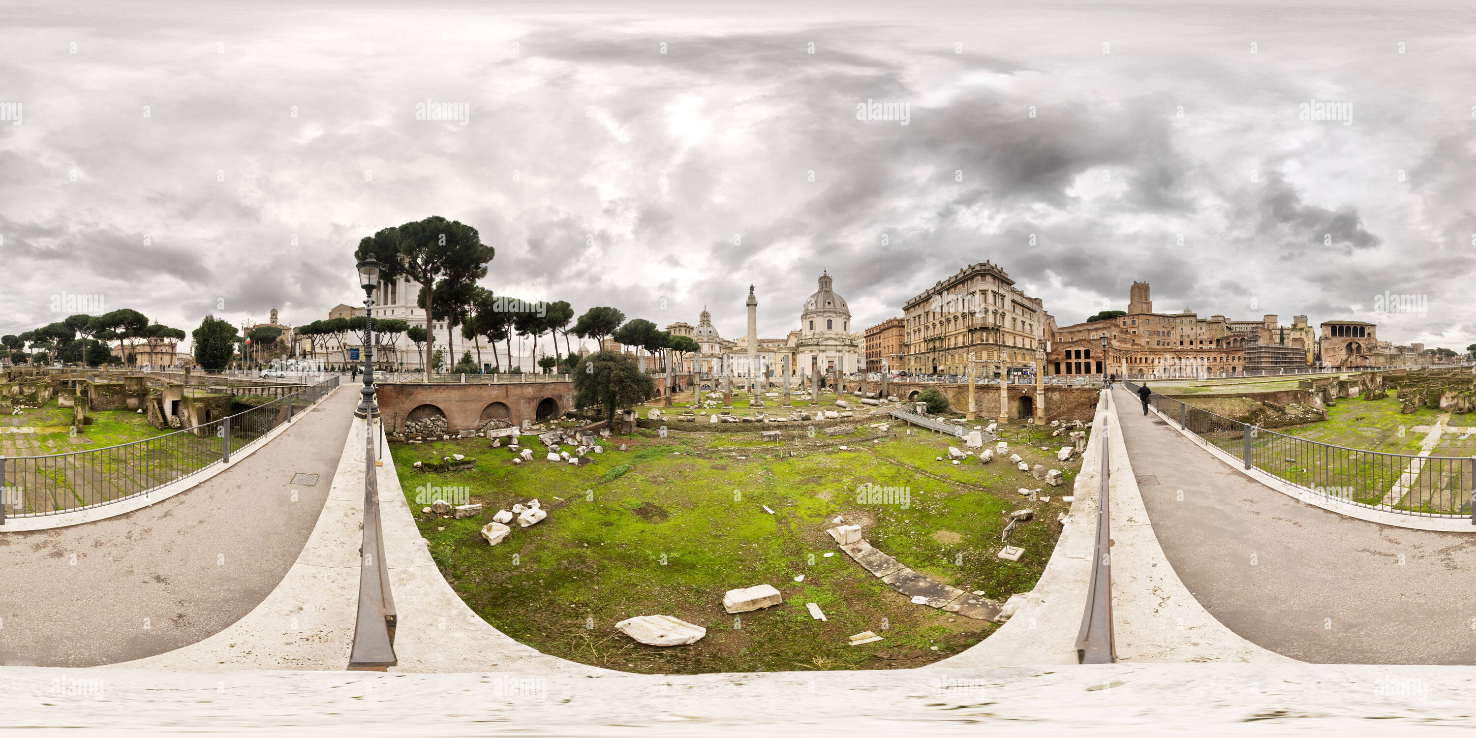 360 View Of Fori Imperiali Foro Di Traiano Alamy