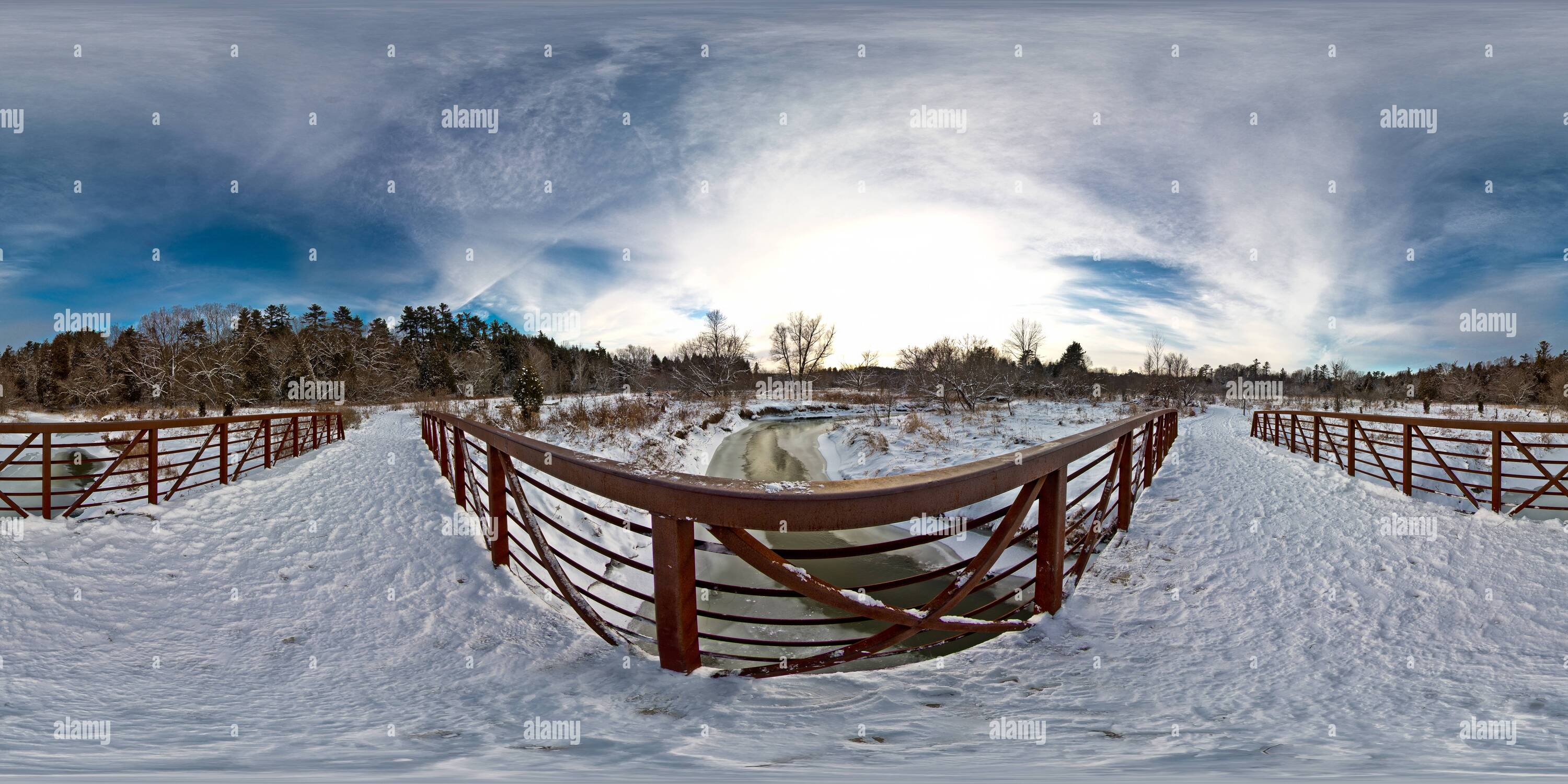 360 degree panoramic view of Humber River Trail Kleinburg