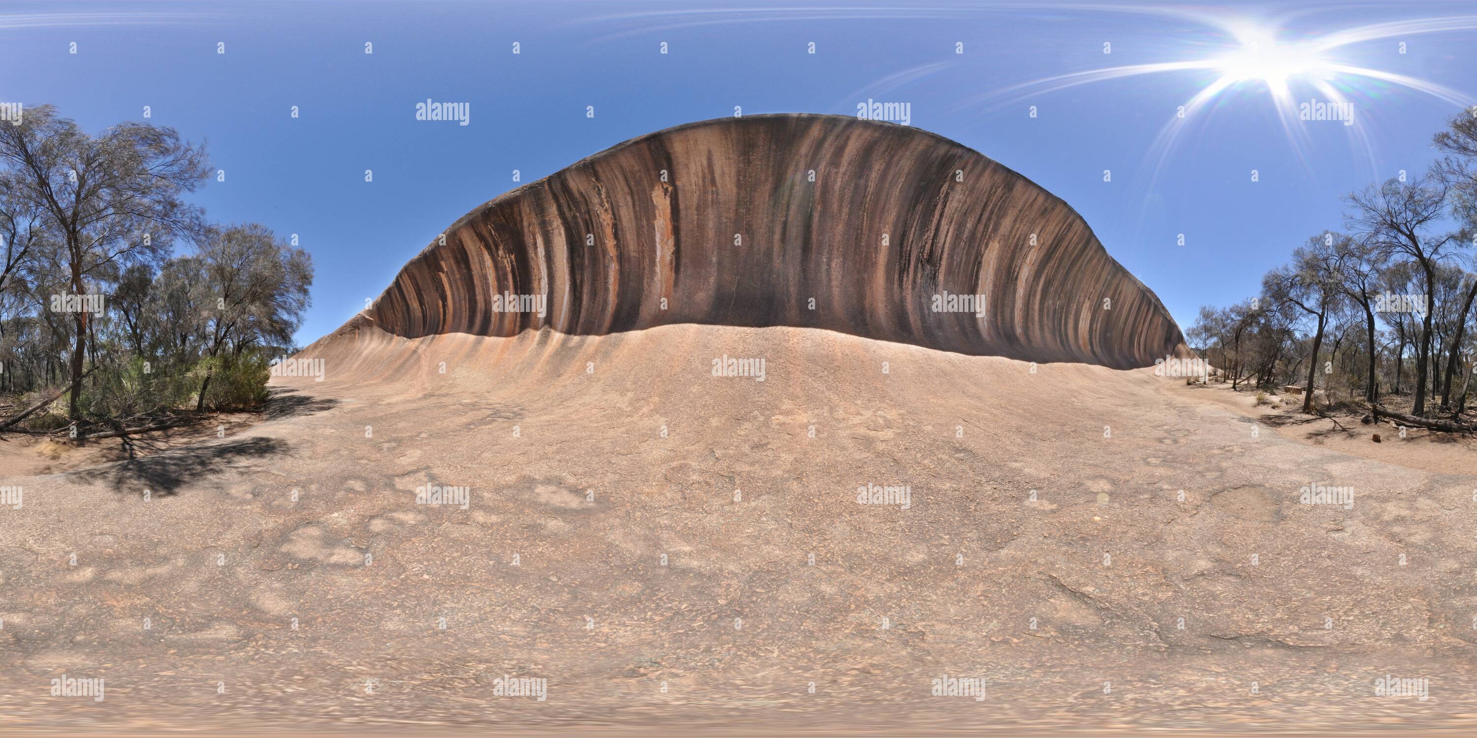 360° view of Wave Rock Hyden - Alamy