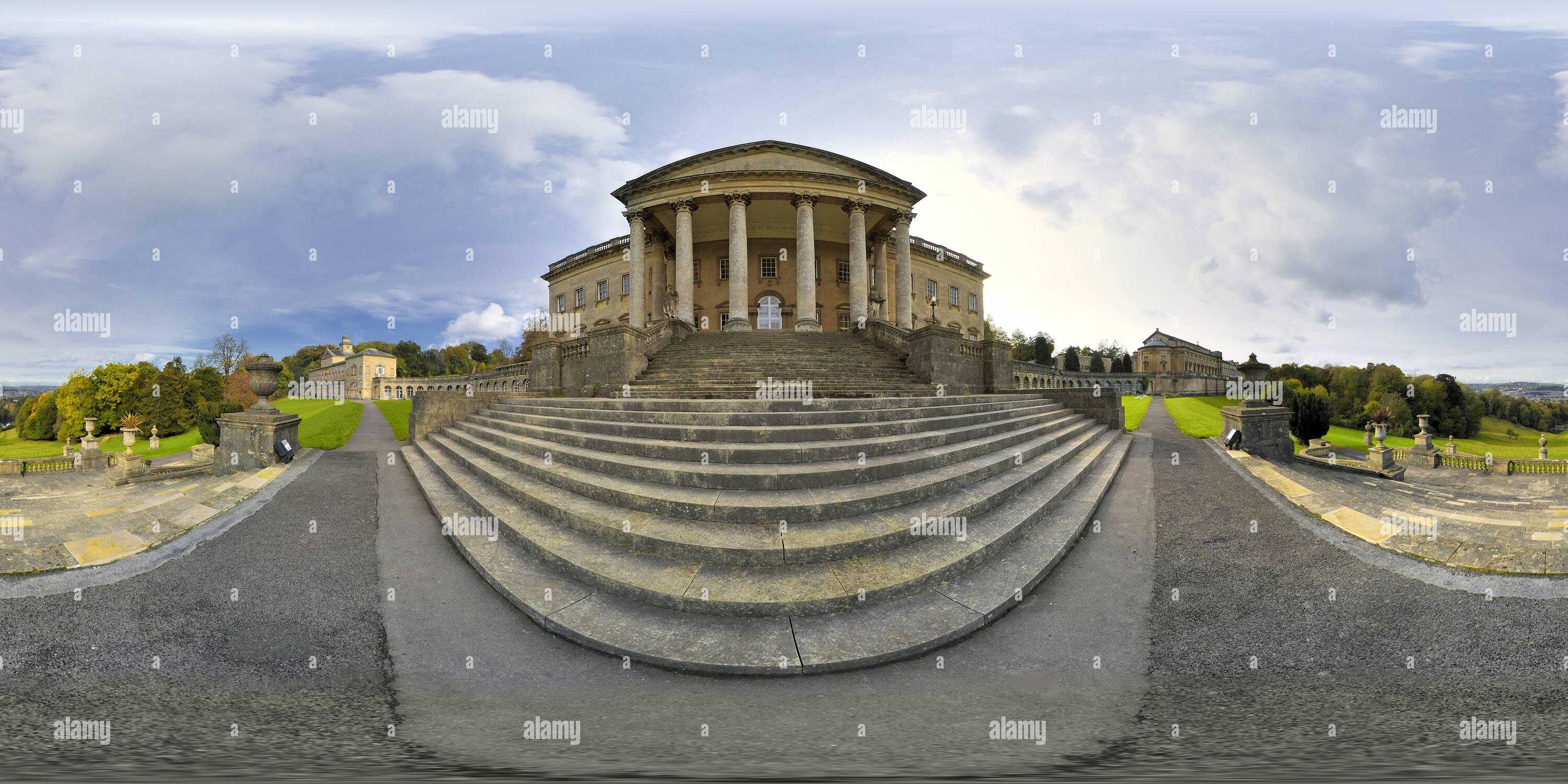 360 degree panoramic view of Ralph Allen's Prior Park, Bath. VR