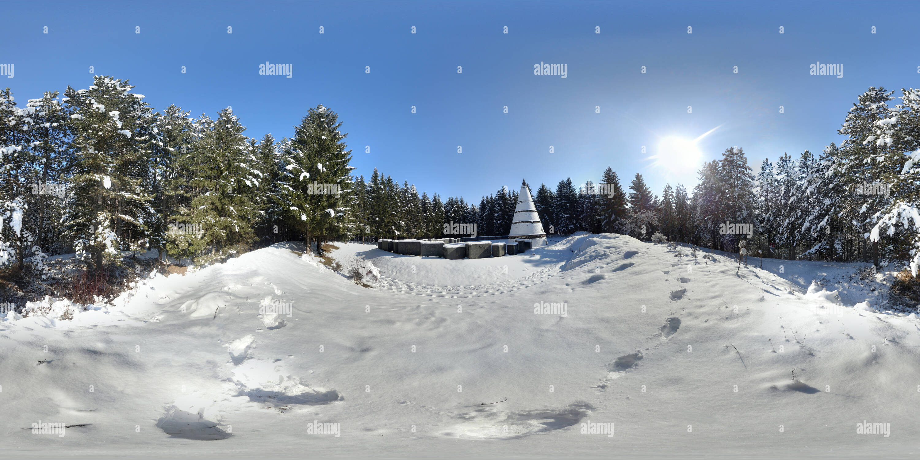360° view of Jasikovac (snow Alamy