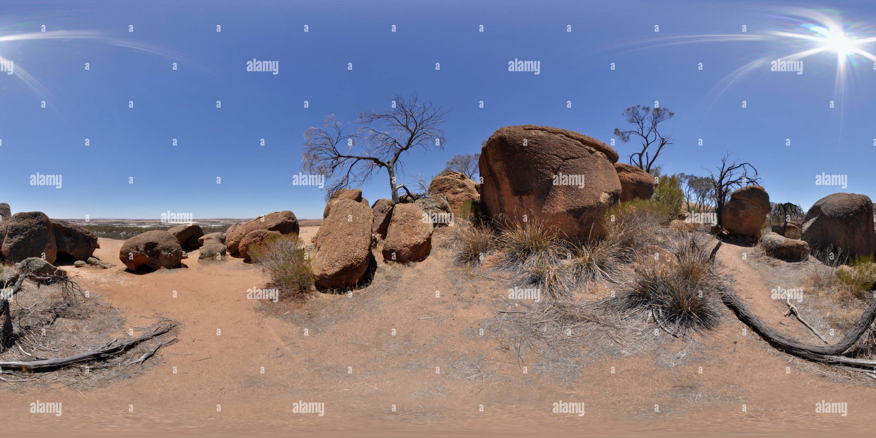 World Veiw Rocks 360° view of Wave Rock Top Rocks - Alamy