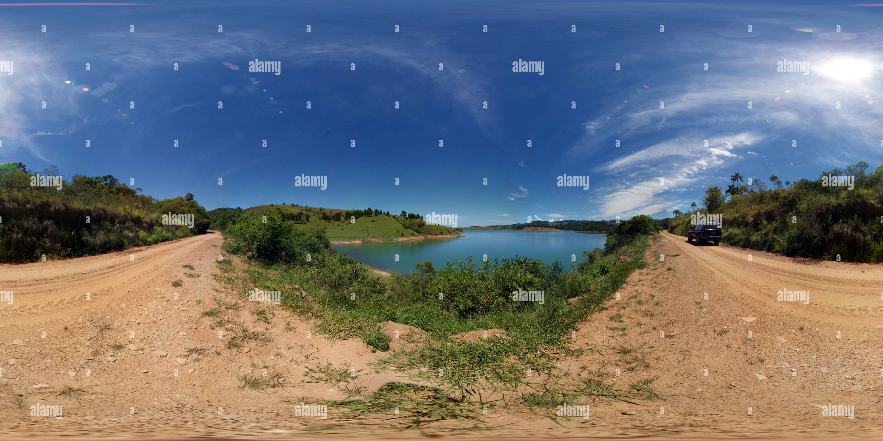 360 degree panoramic view of Represa Paraibuna