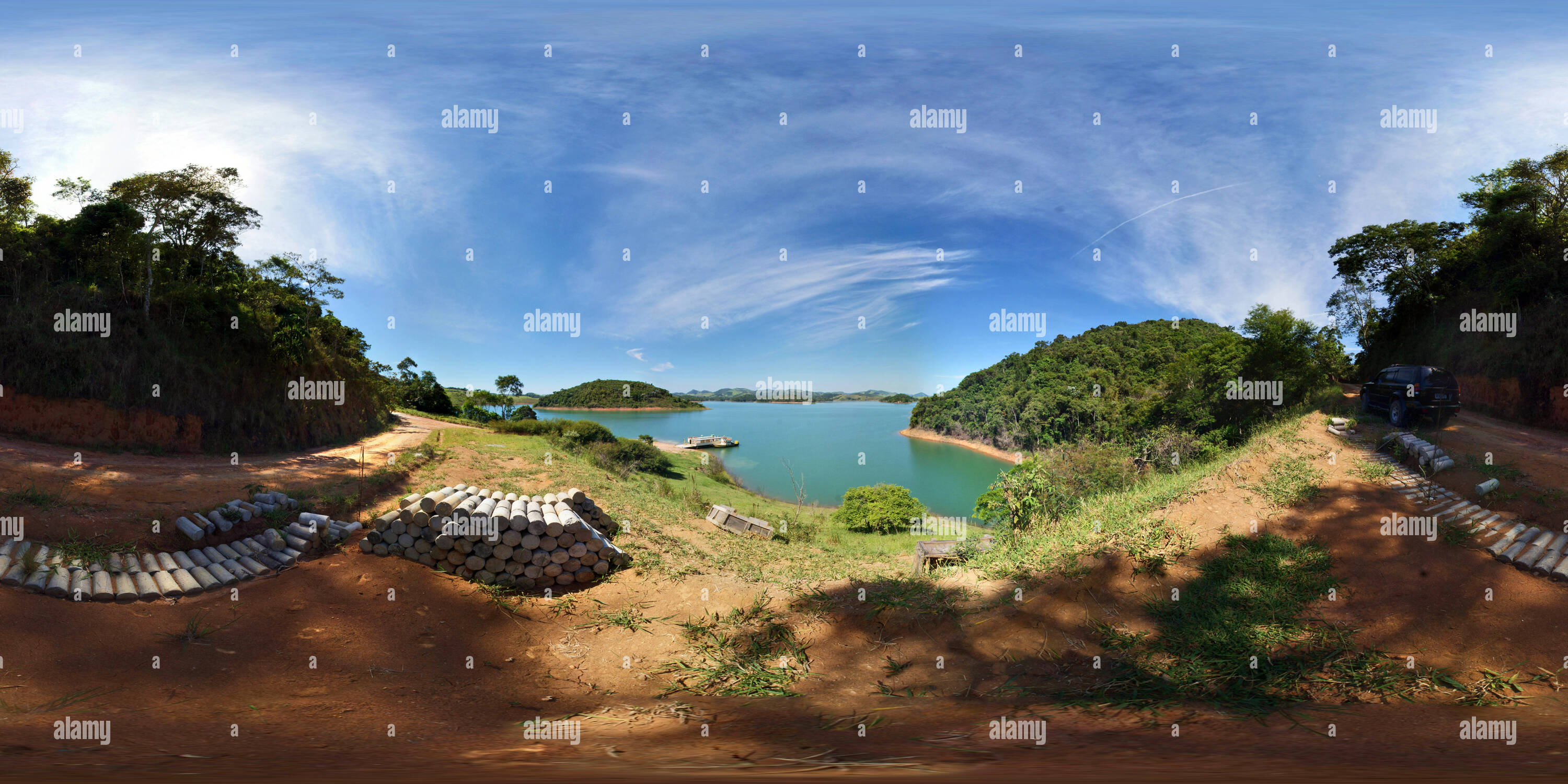 360 degree panoramic view of Balsa na Represa Paraibuna