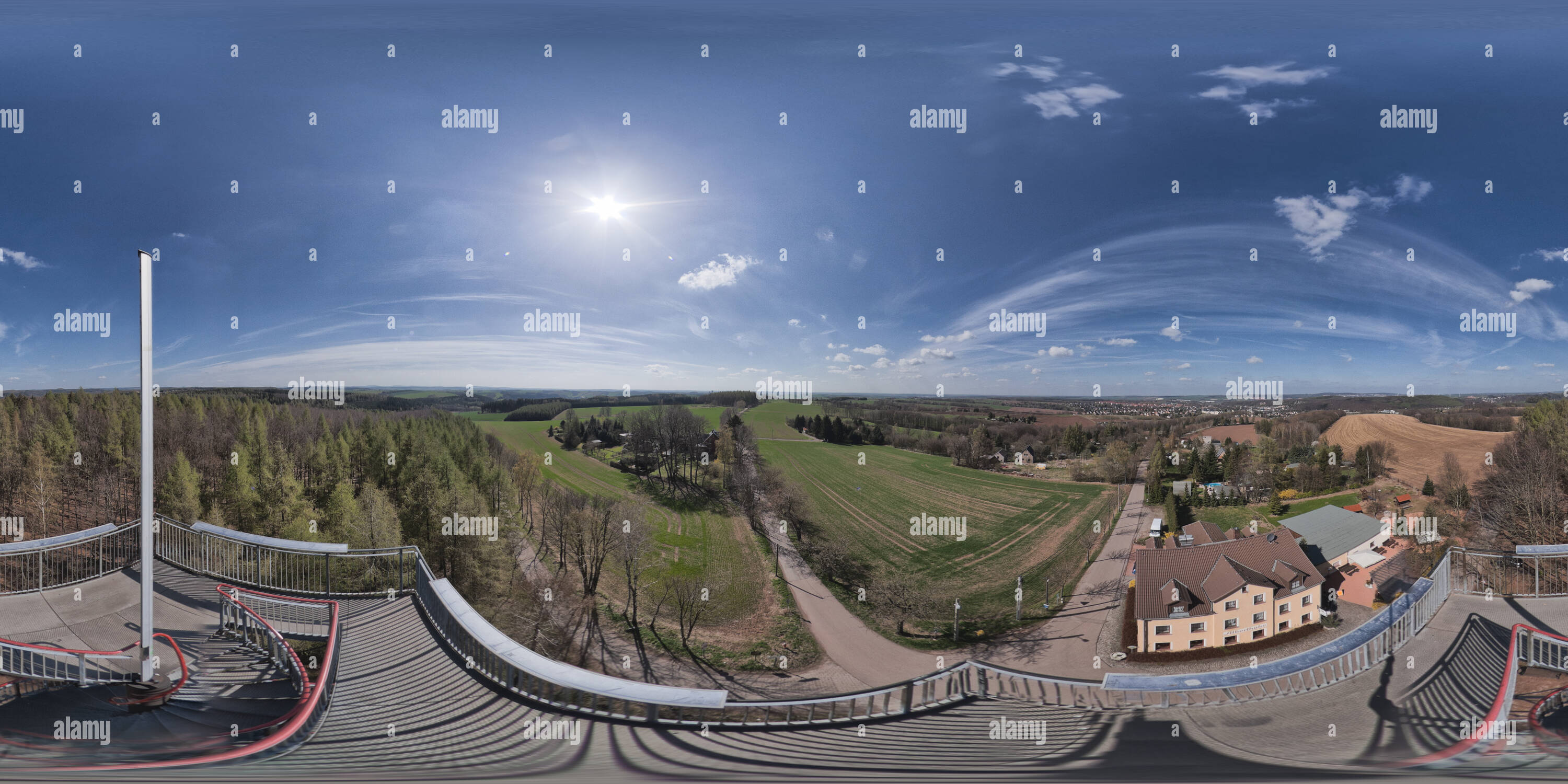 360° view of Lichtenstein, Sachsen - Alberthöhe - Alamy