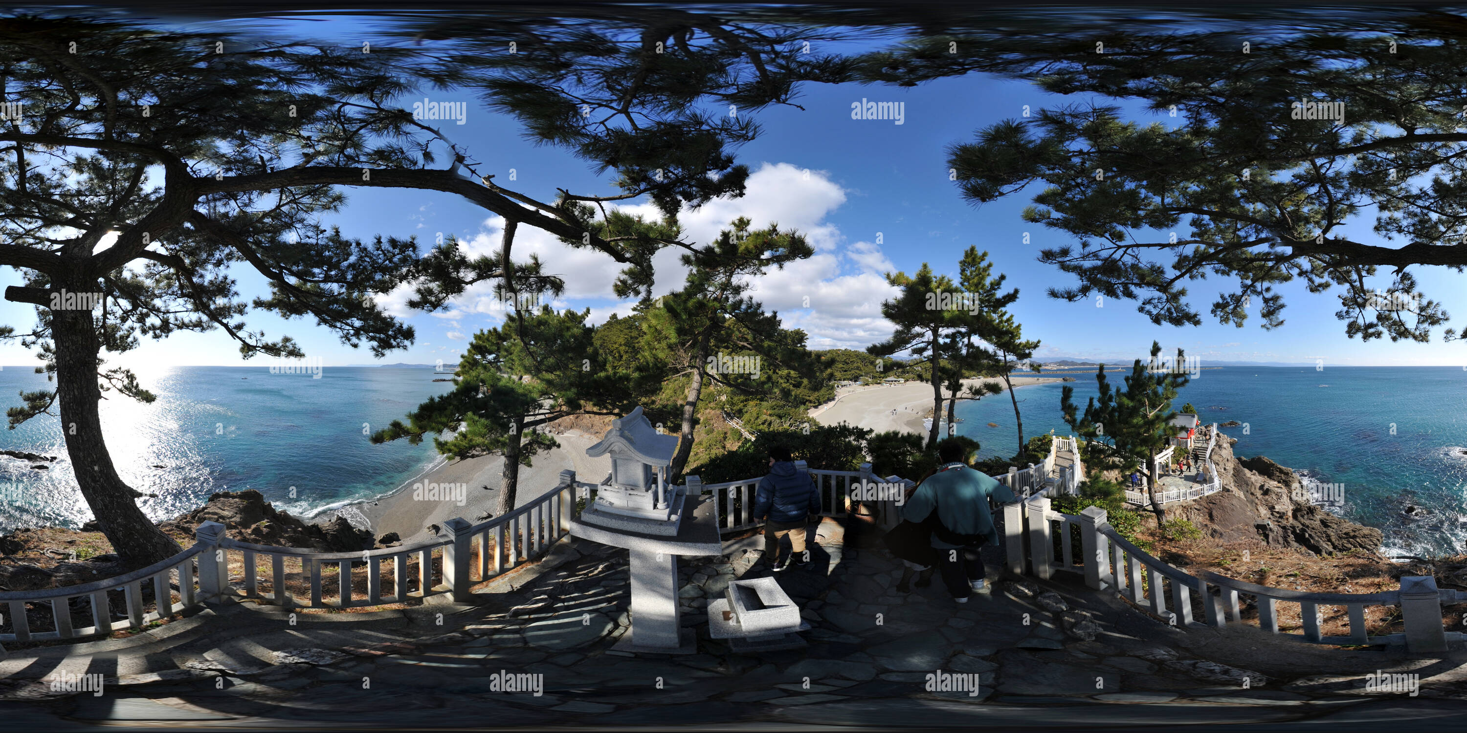 360 degree panoramic view of Katsurahama Ryo Cape and Watatsumi shrine