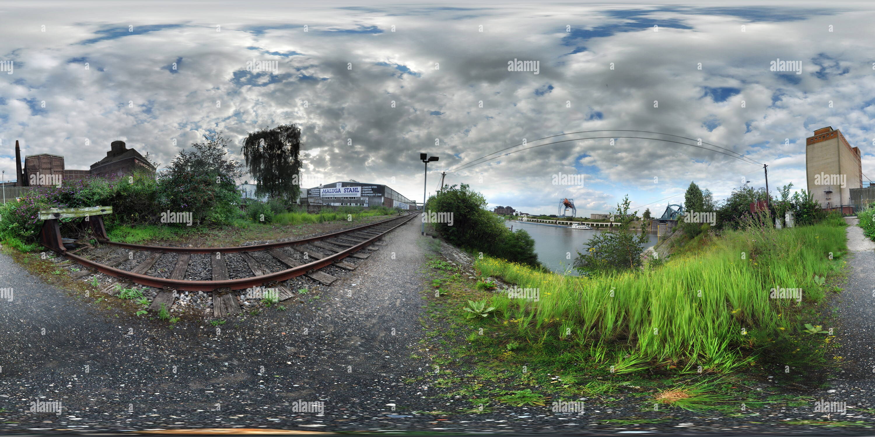 360° view of Krefeld Uerdingen near swing bridge up - Alamy 