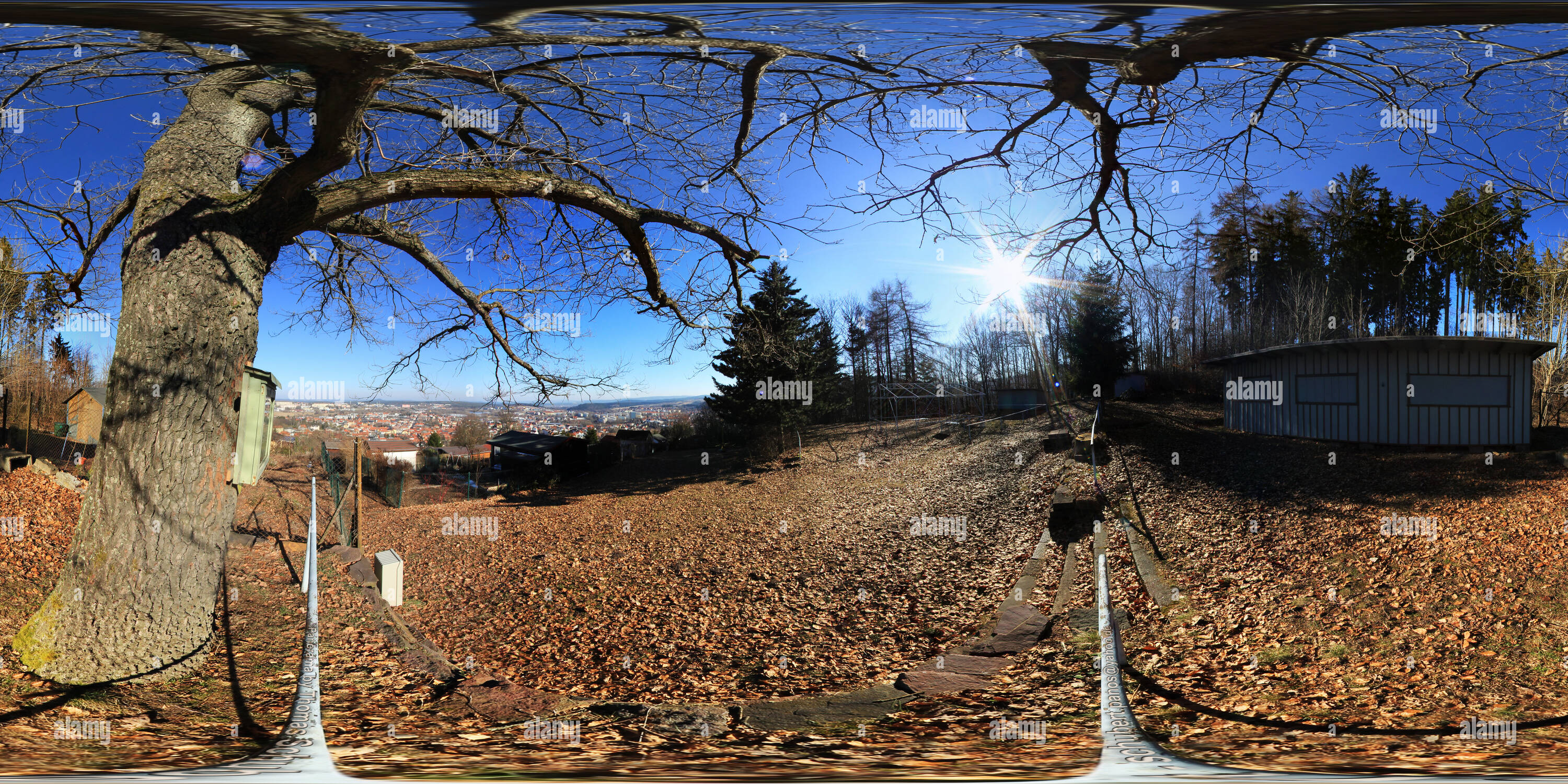 360° view of Sonnenbad sunny place high above Ilmenau Alamy