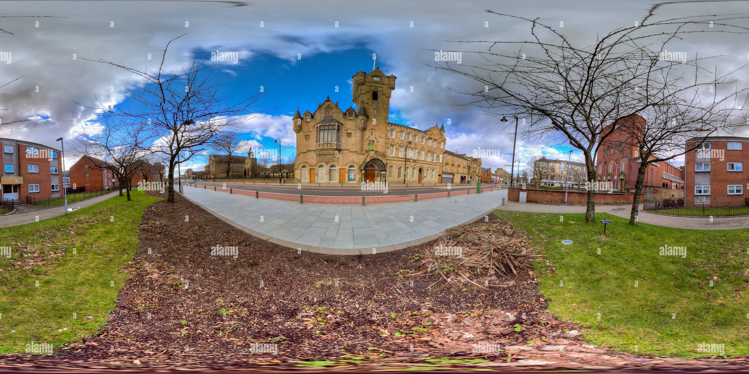 360 degree panoramic view of Town Hall, Rutherglen, Scotland