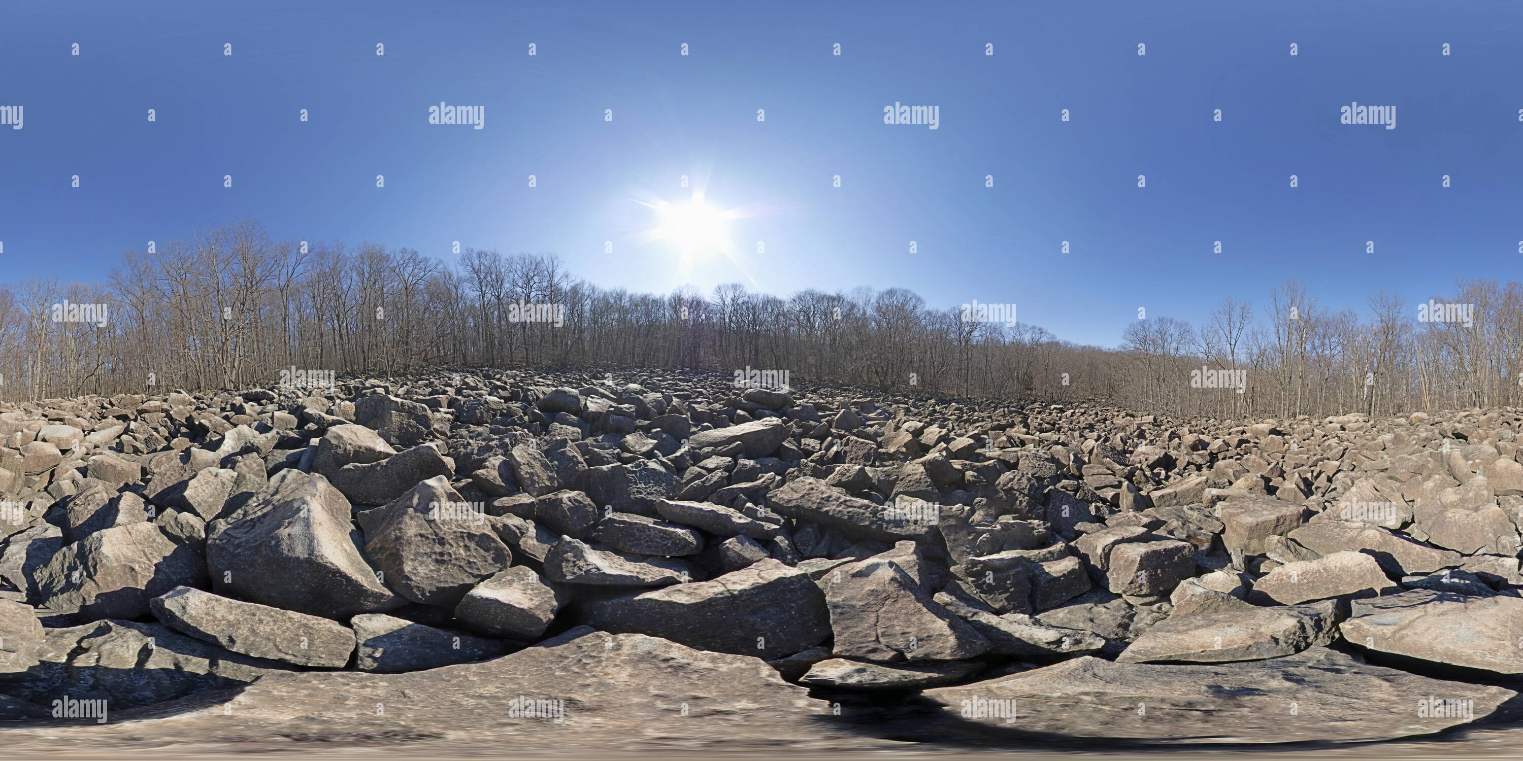 360° view of Ringing Rocks County Park Alamy