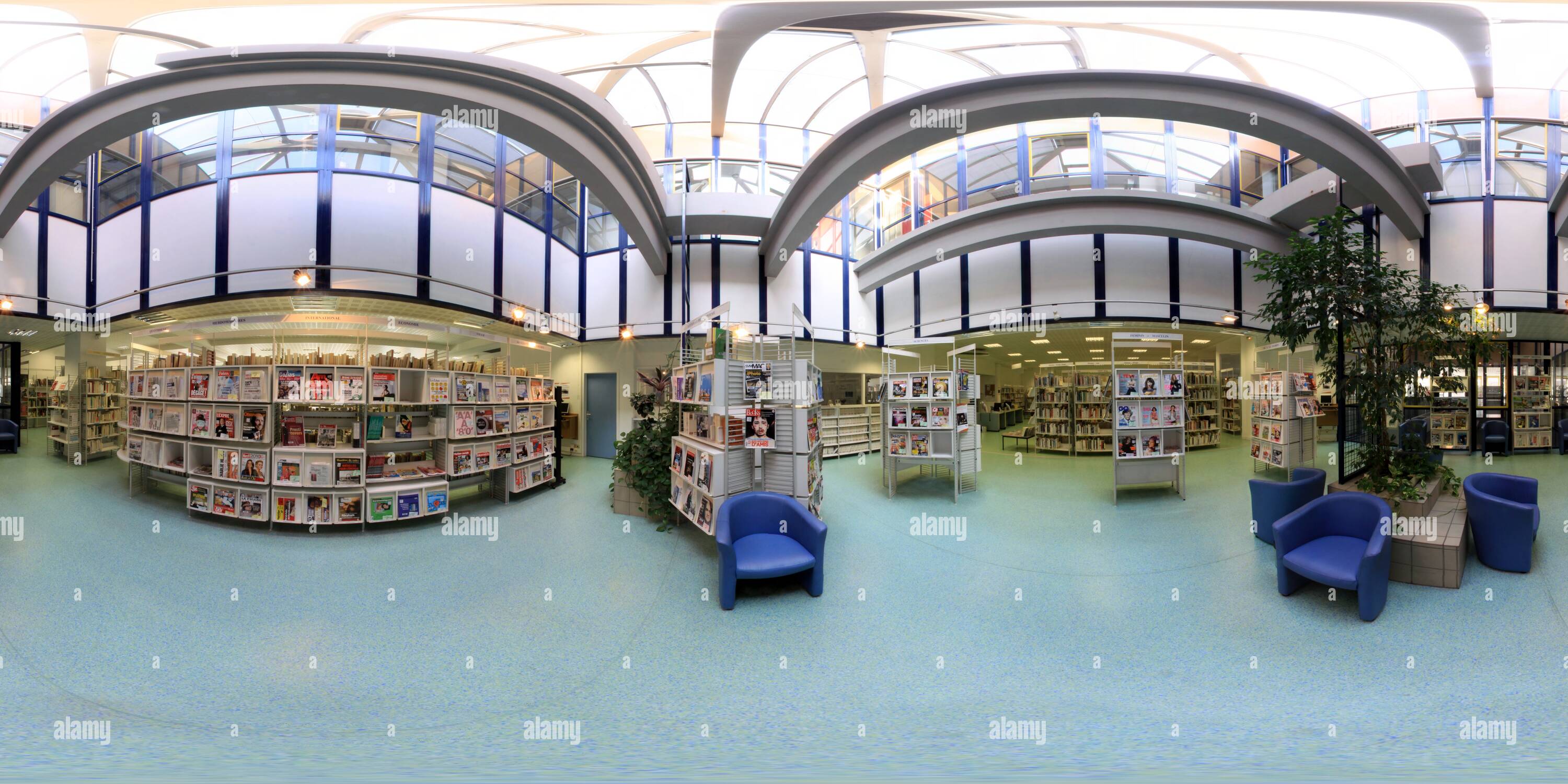 360 degree panoramic view of Romans sur Isere Public Library