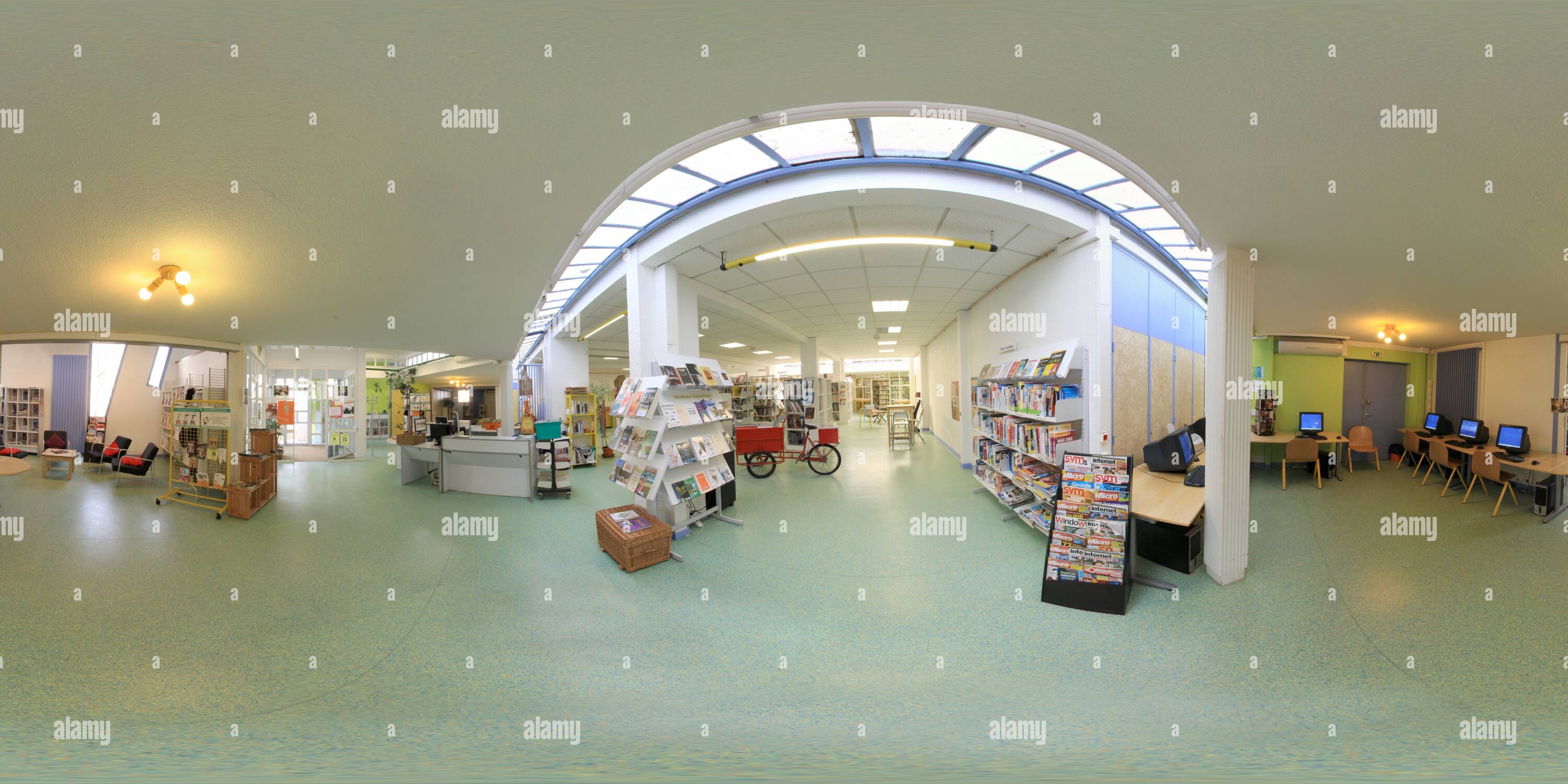 360 degree panoramic view of Romans sur Isere Public Library