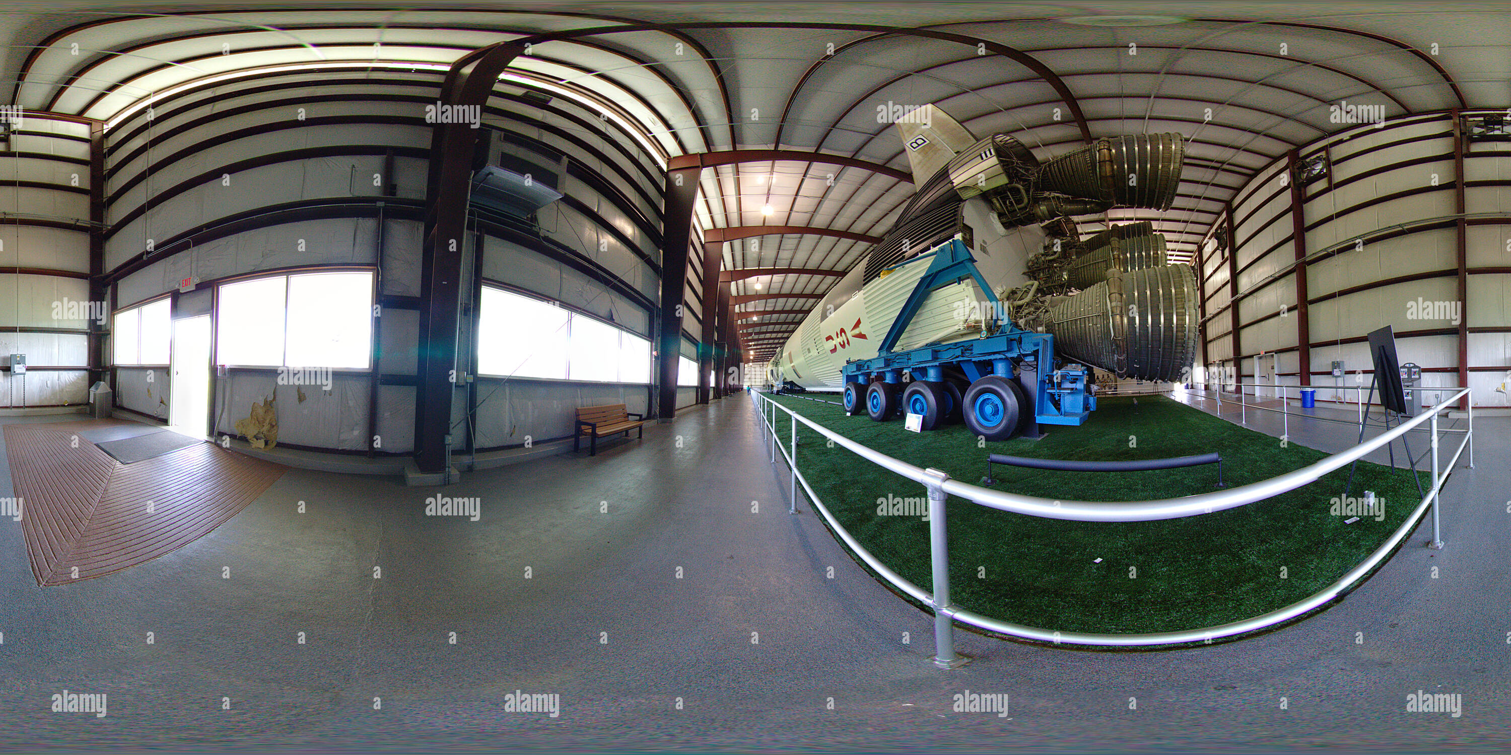 360 degree panoramic view of Rocket Park - Saturn V rocket - Stage 1 (S-IC)