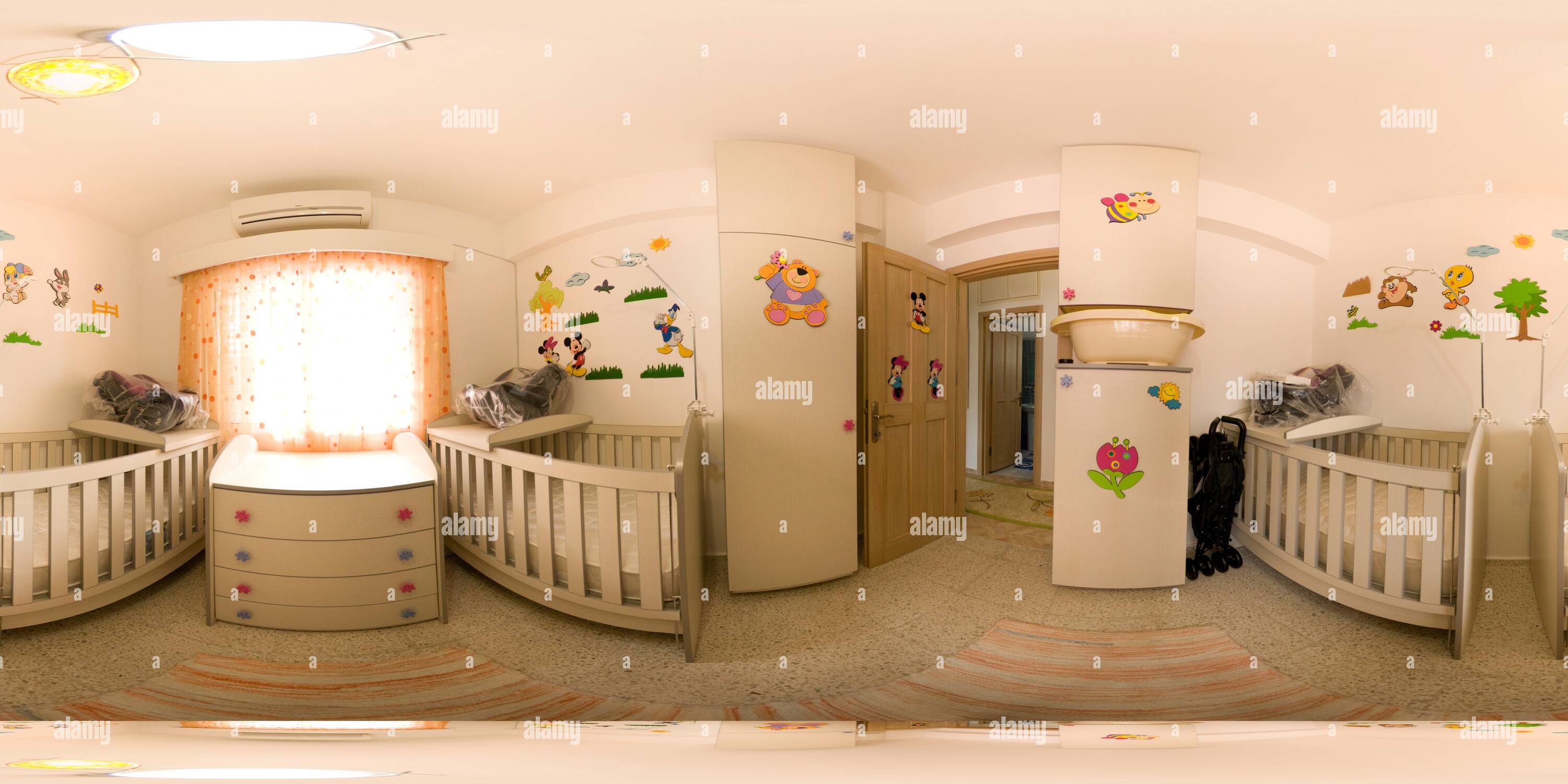 360 View Of Prepearing Our Triplets Bedroom 219204551 Alamy