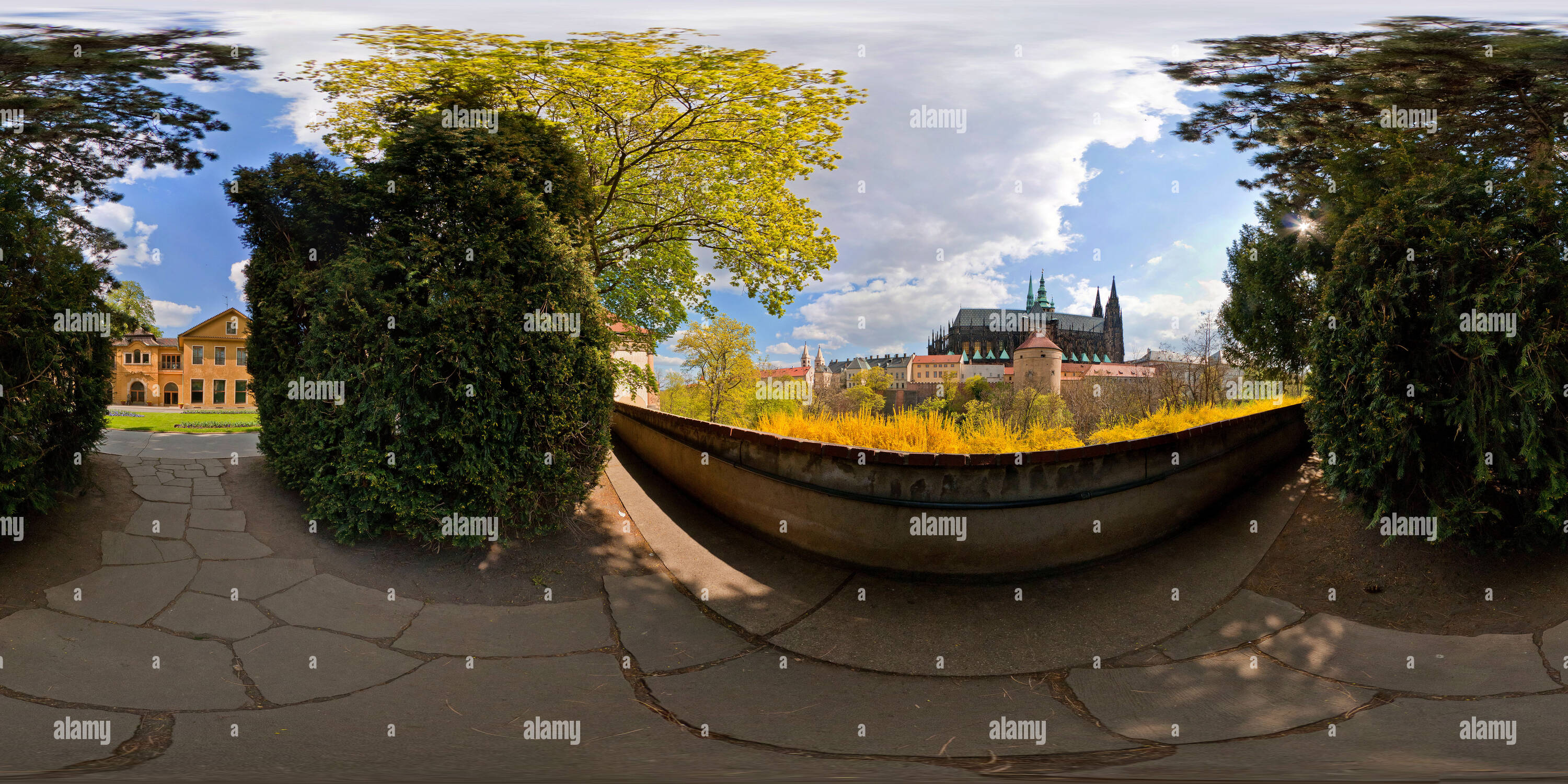 360° View Of Viewpoint At Prague Castle Alamy