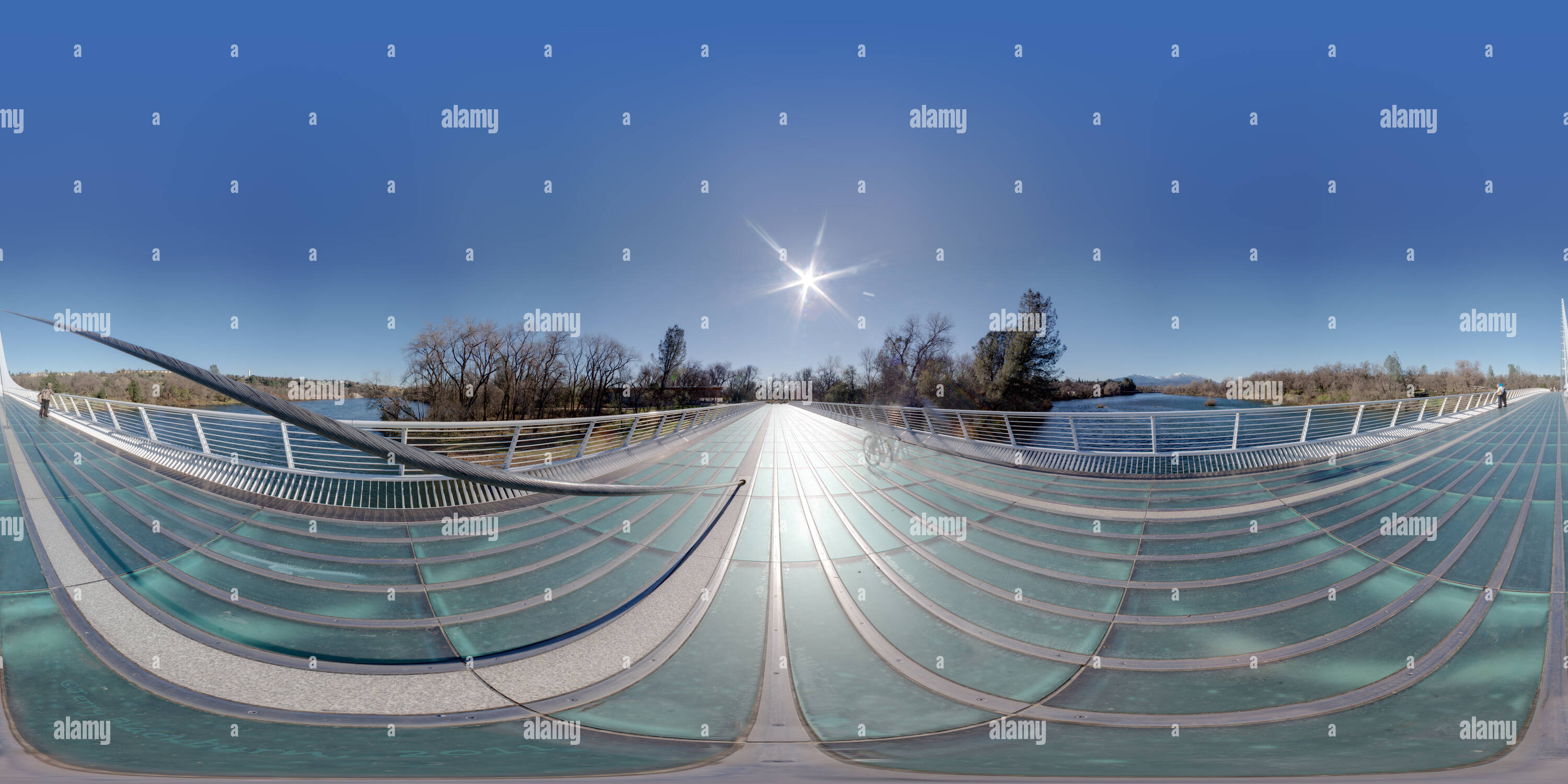 360° view of Sundial Bridge, Redding, California Alamy