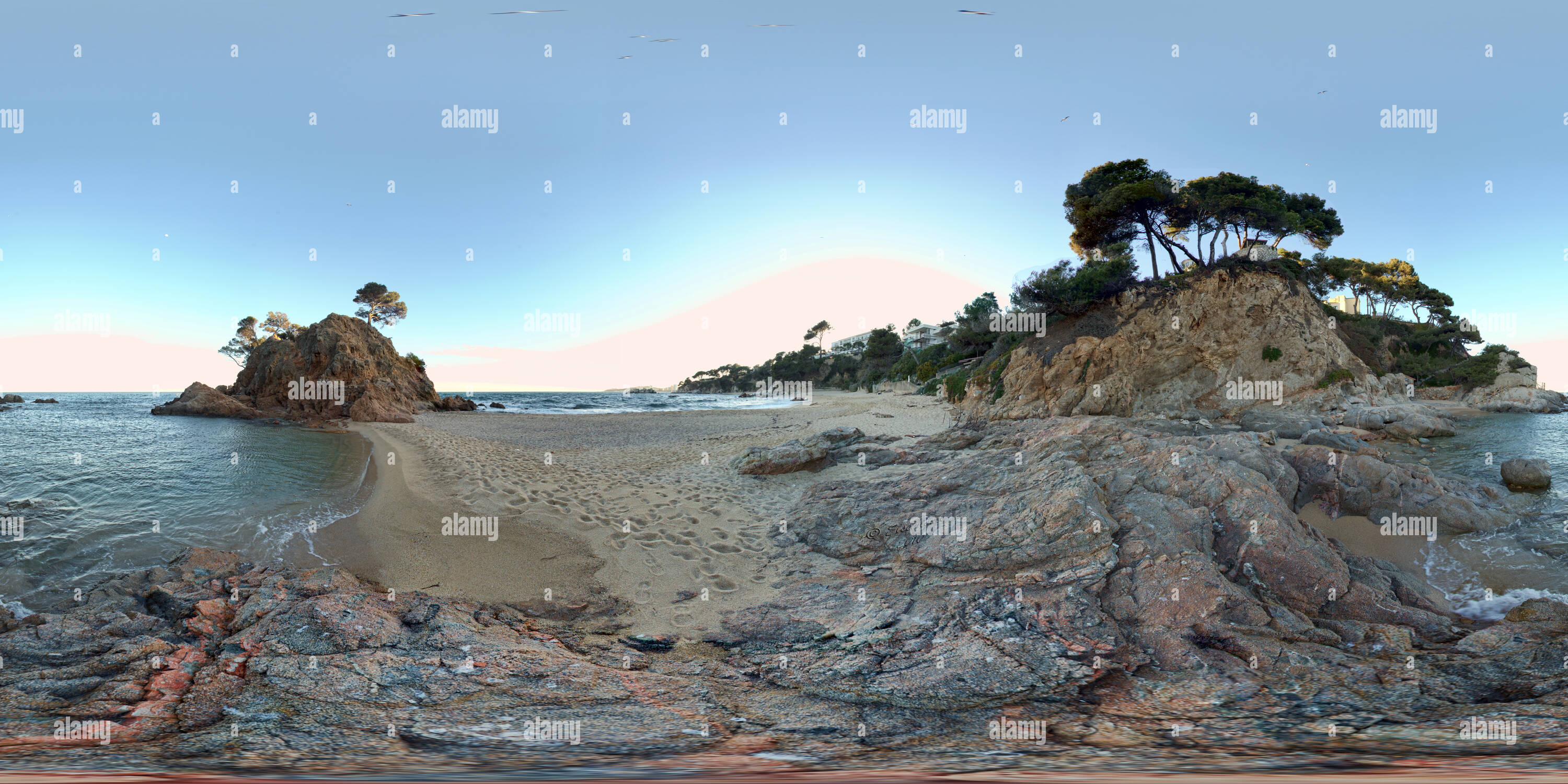 360° view of Platja d'Aro, costa brava - Alamy