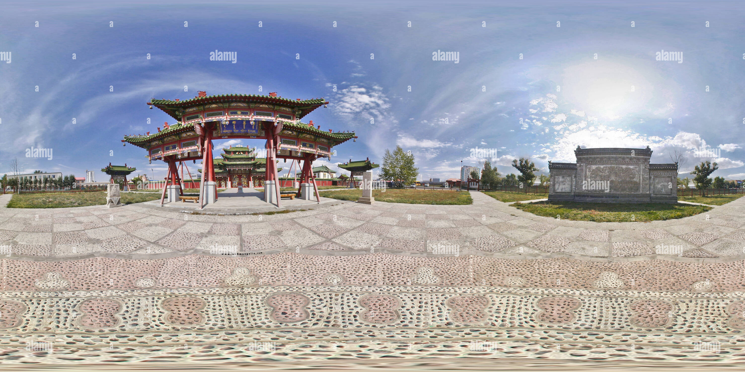 360 degree panoramic view of Bogd Khan Palace Museum
