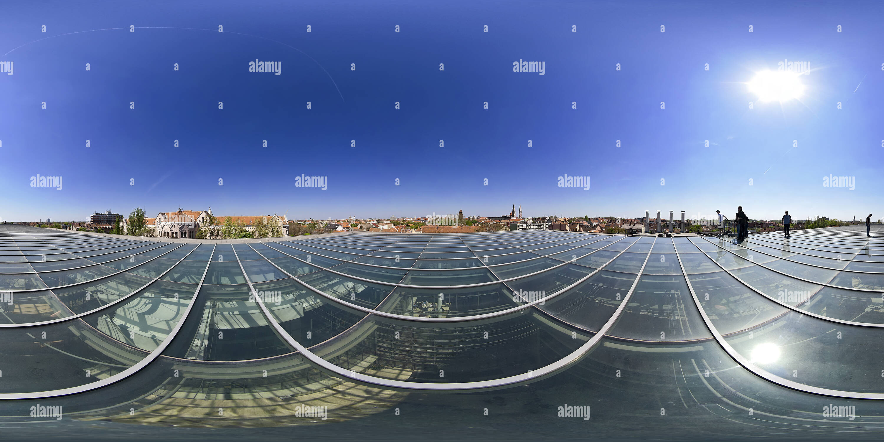 360° View Of Szeged University Library - Glass Roof Entrance - Alamy