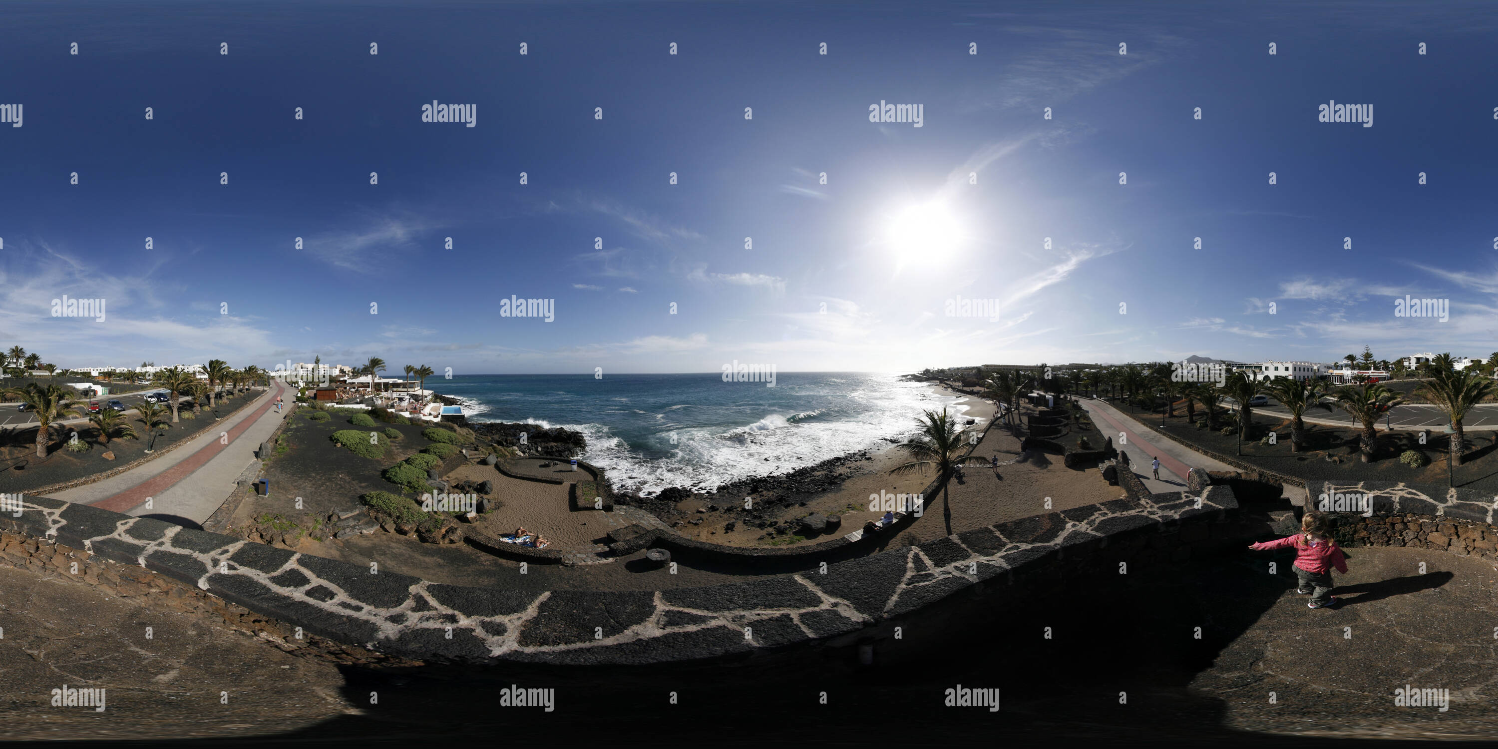 360° view of Costa Teguise Bastian Beach Alamy