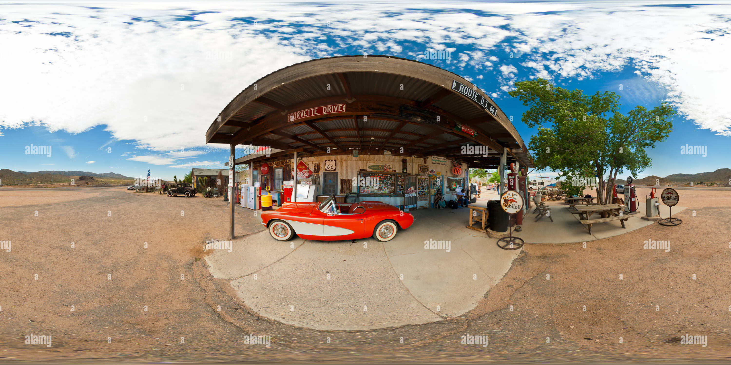 360° view of Route 66 - Hackberry General Store - Arizona - Alamy