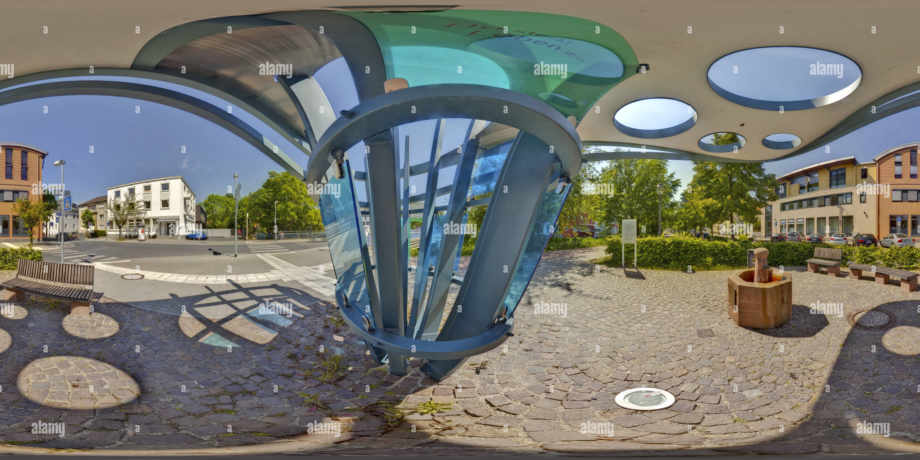 360° view of Bad Vilbel Brunnen Alamy