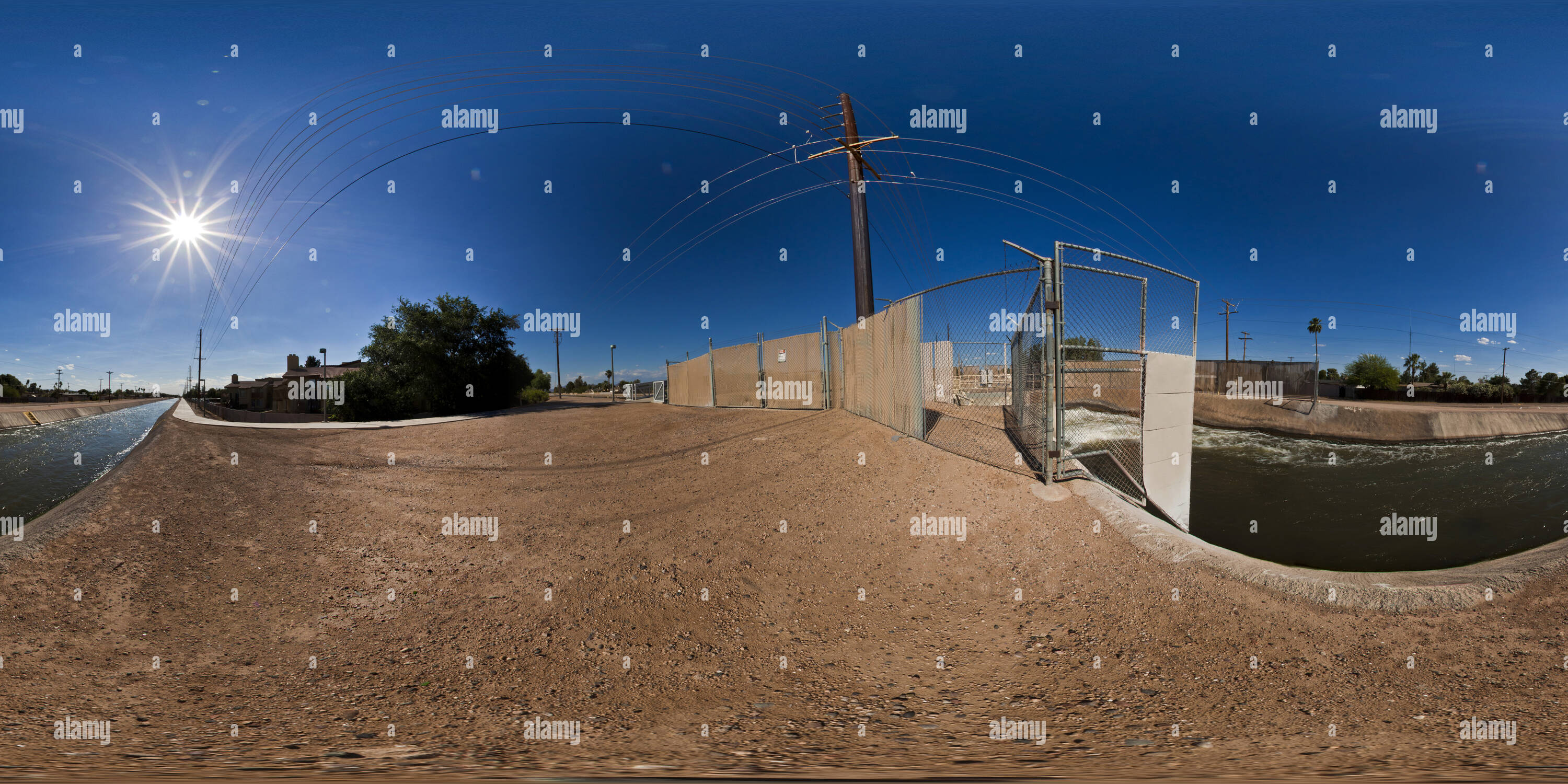 360° view of Canal Diversion, Mesa, Arizona USA Alamy
