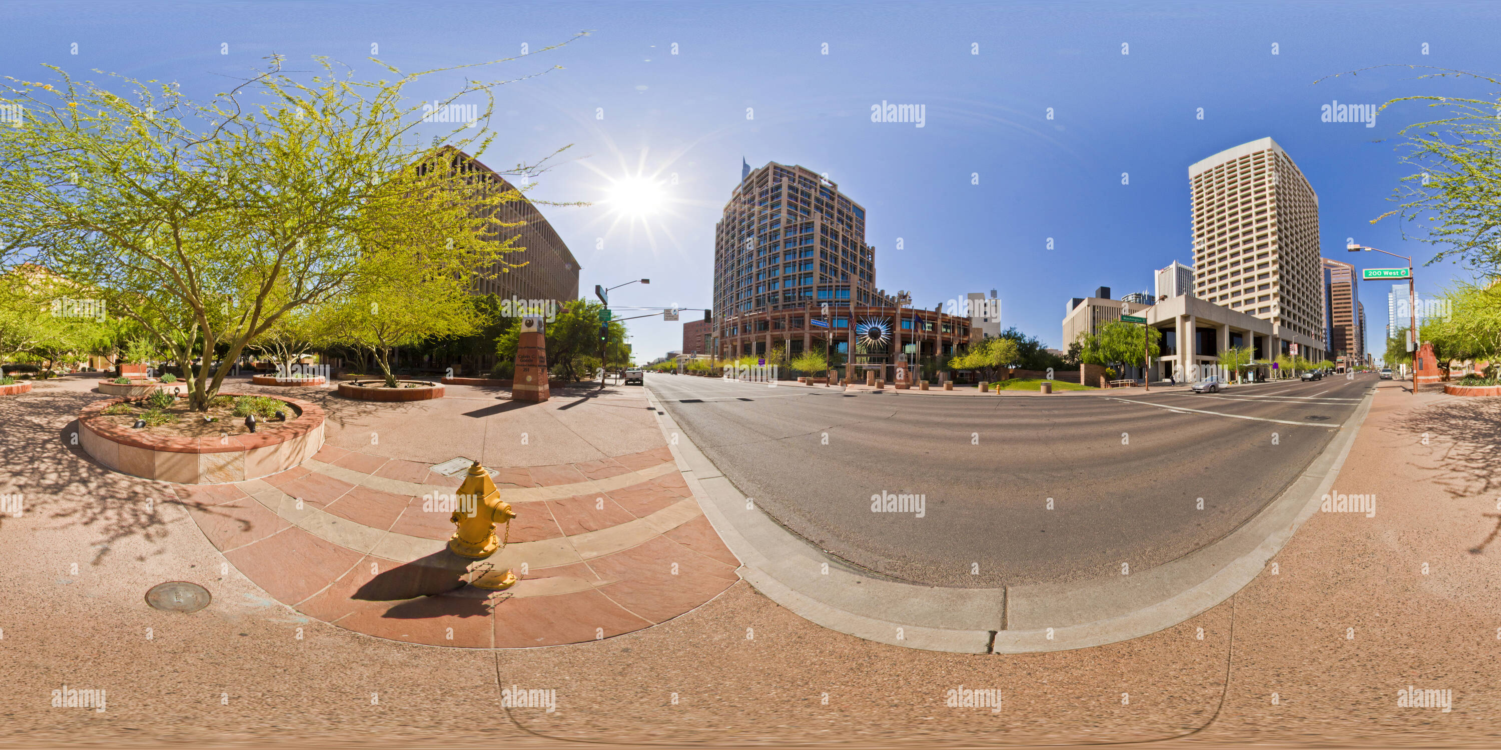 360° view of Cesar Chavez Plaza, Phoenix, Arizona USA Alamy