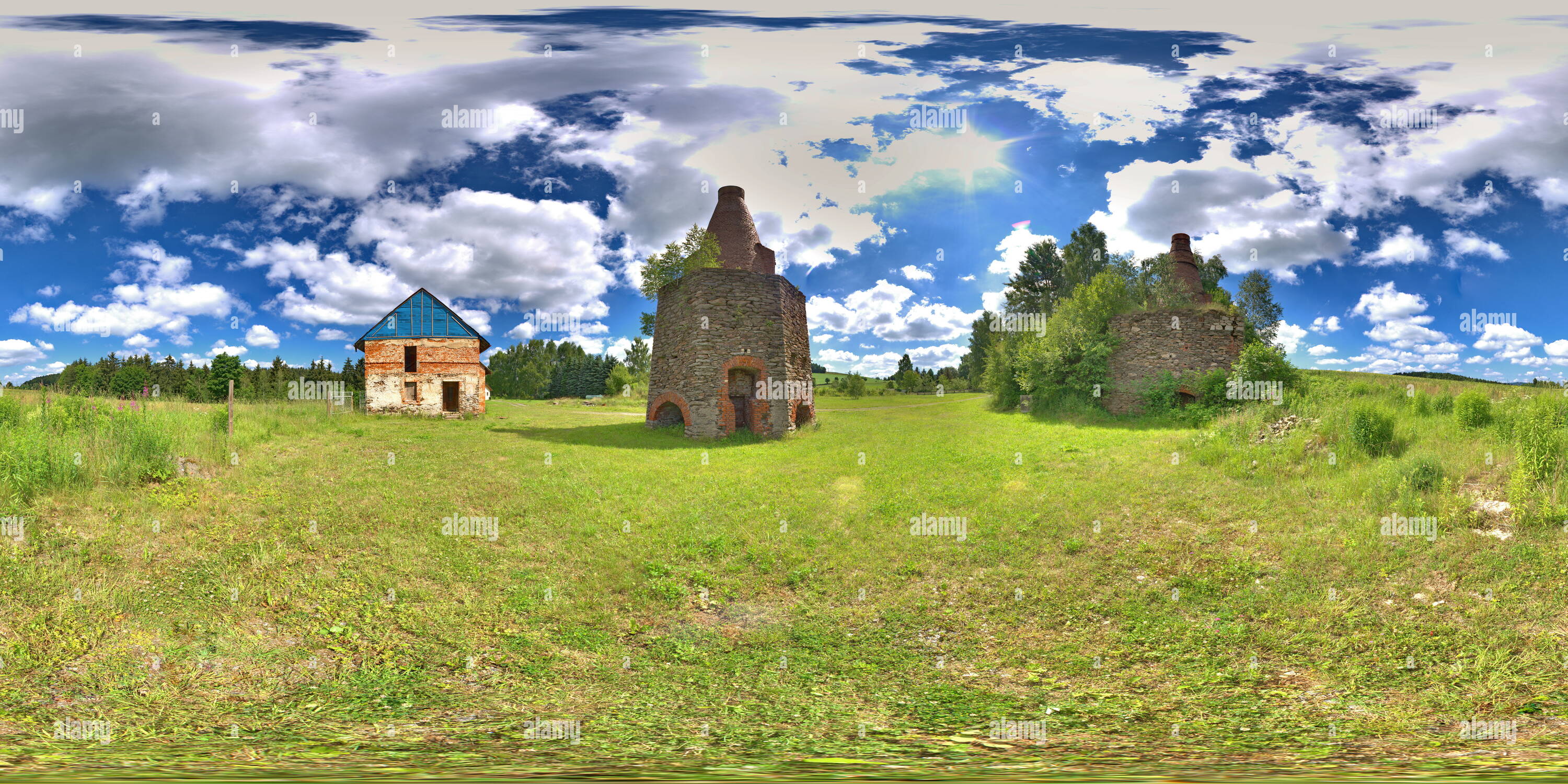 360° view of burning kilns of lime works (Langenberg/Erzgebirge Alamy
