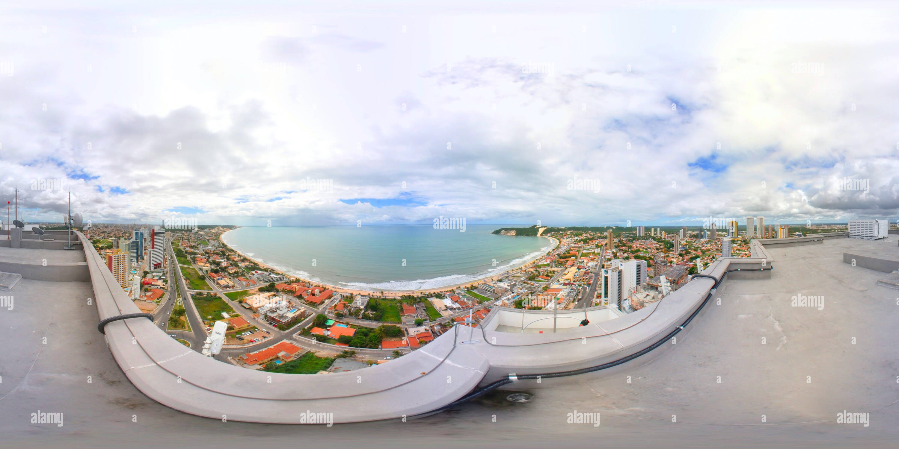 360 degree panoramic view of Ponta Negra, aerial view