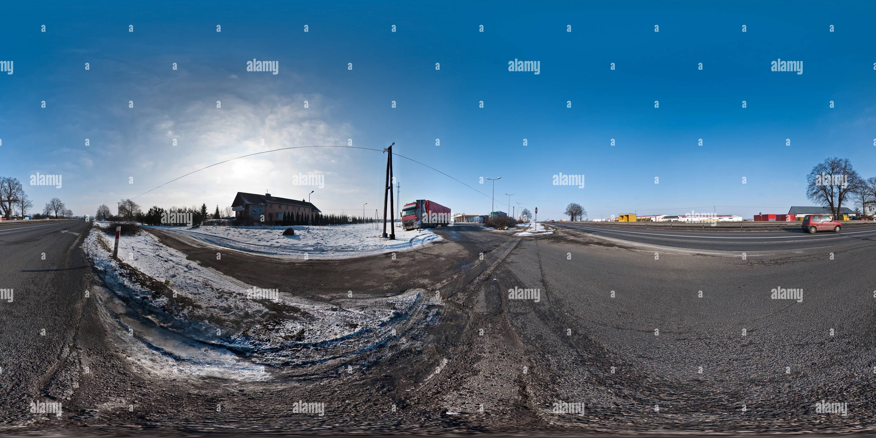360° view of route 17, before rebuilding - Alamy