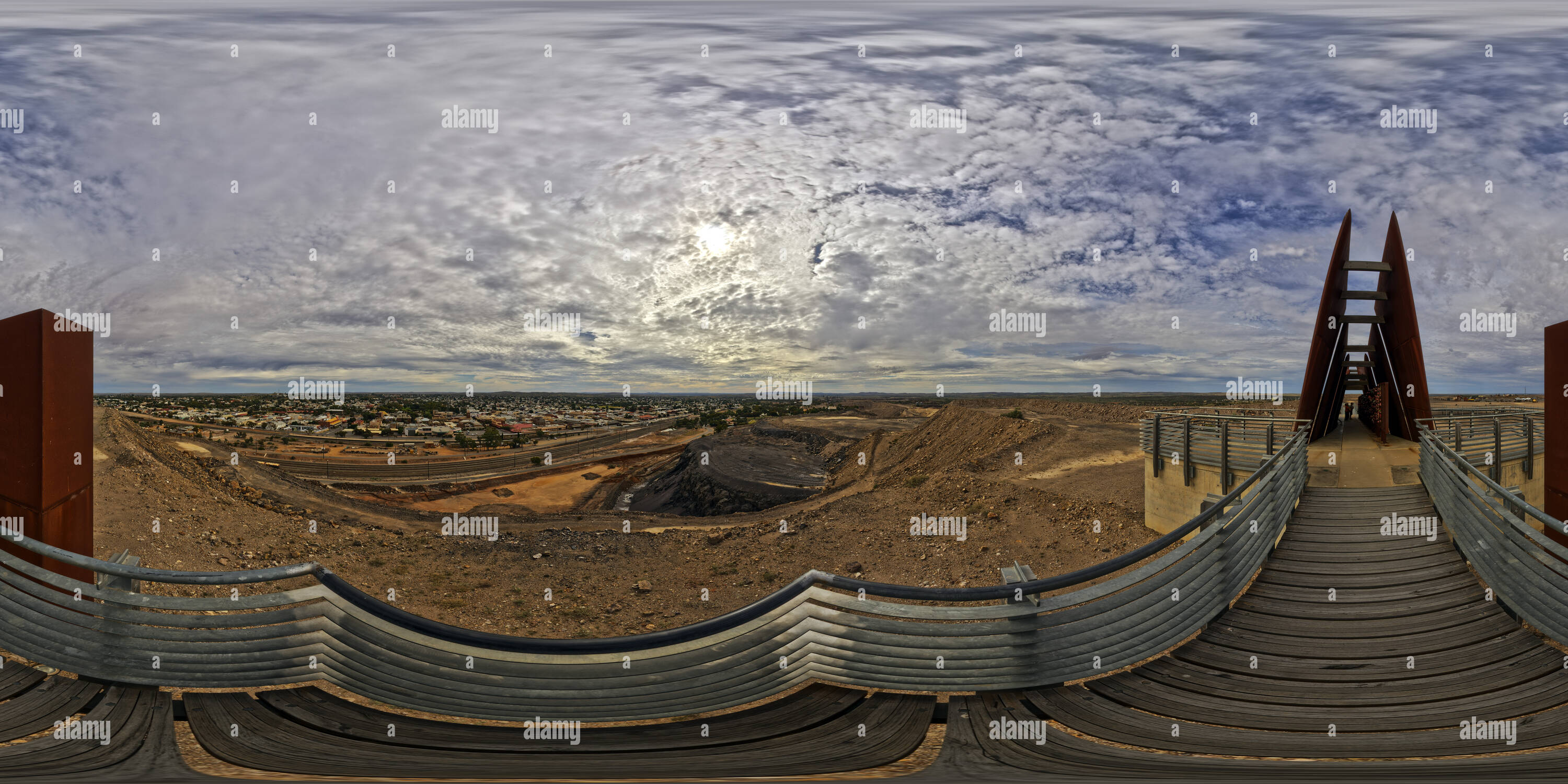 360 degree panoramic view of Broken Hill Miners Memorial