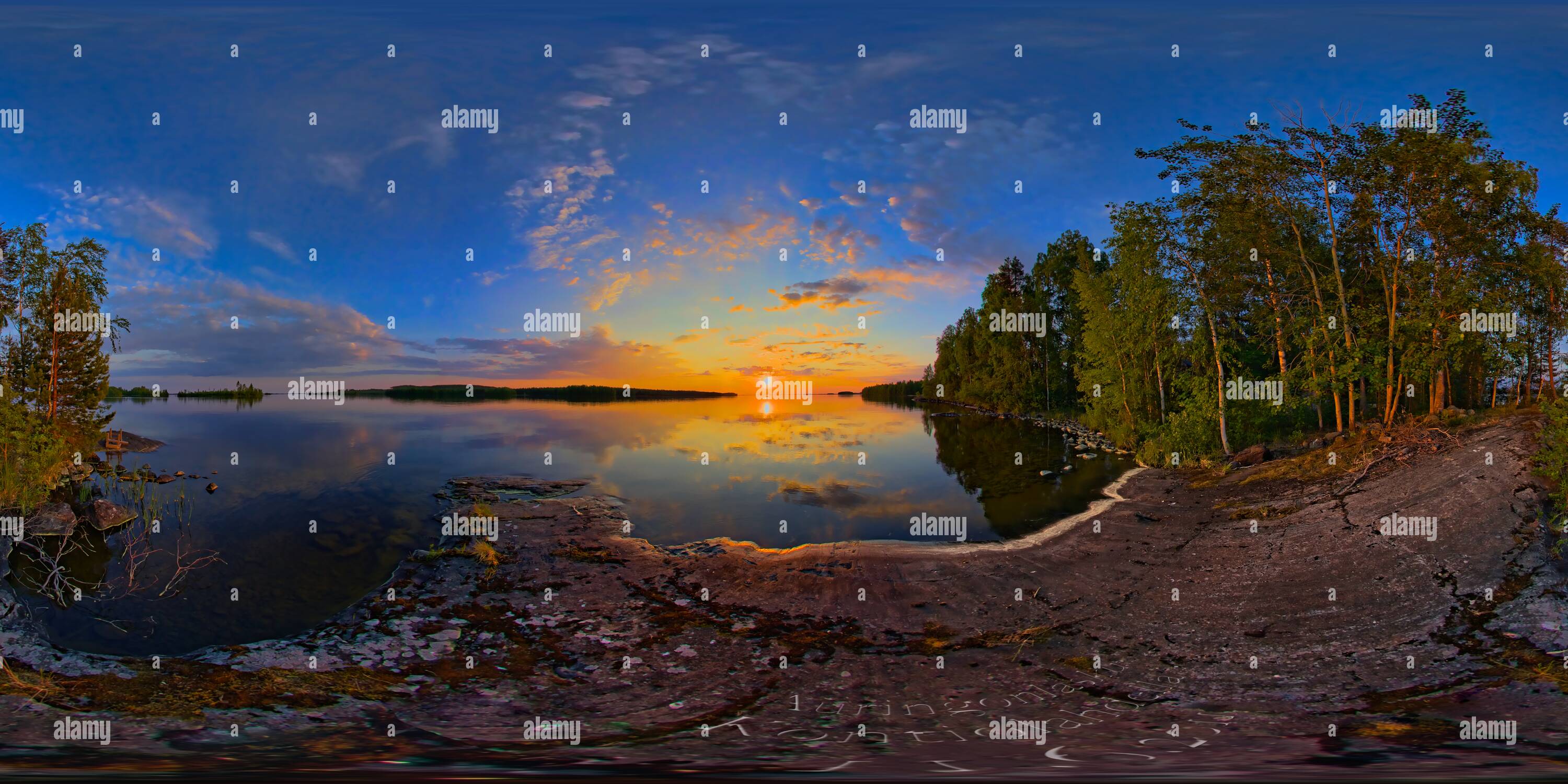 360 degree panoramic view of Sunset