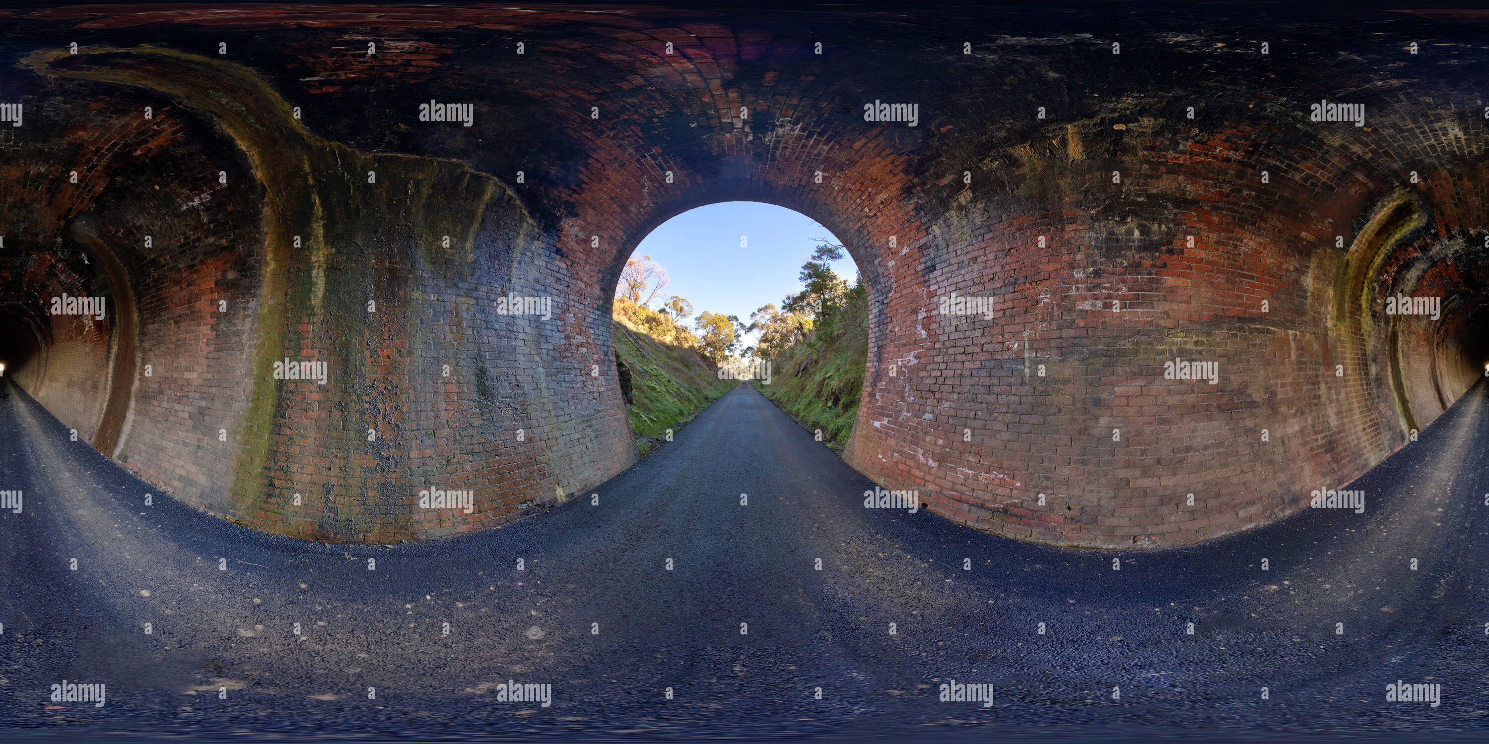 360° view of Cheviot Tunnel, Interior Alamy