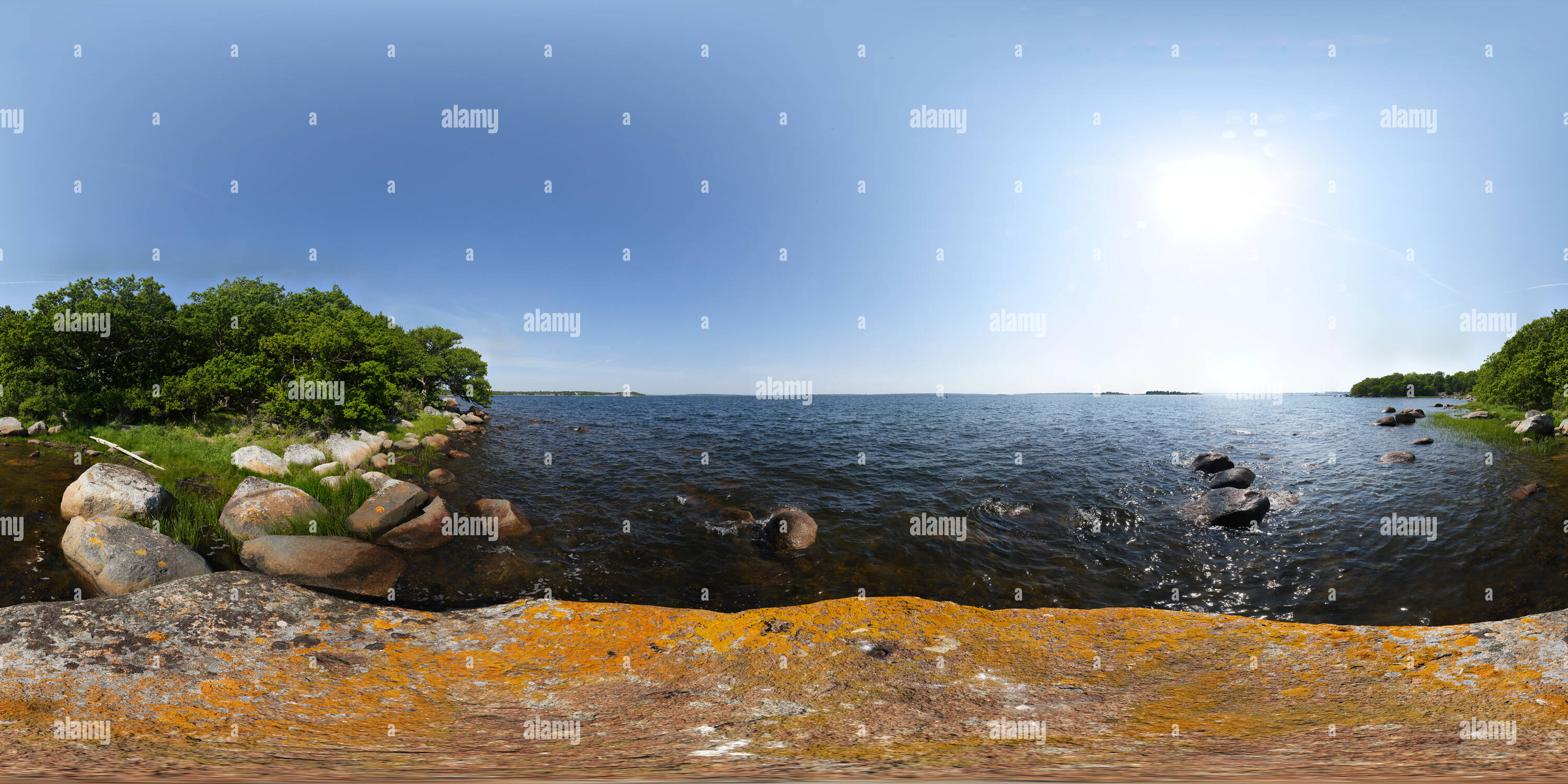 360 degree panoramic view of Karlskrona East Bay