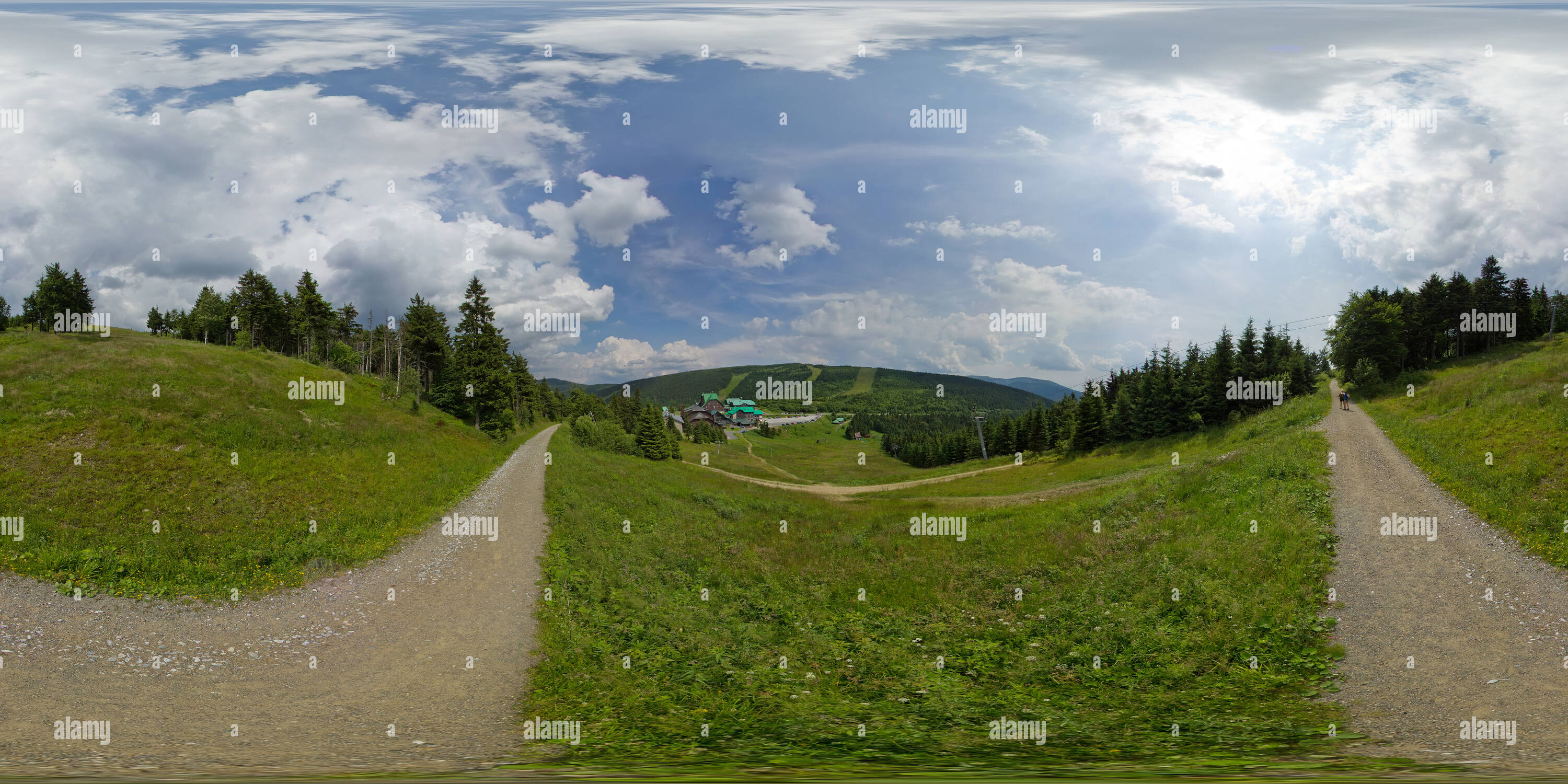 360 degree panoramic view of Červenohorské sedlo