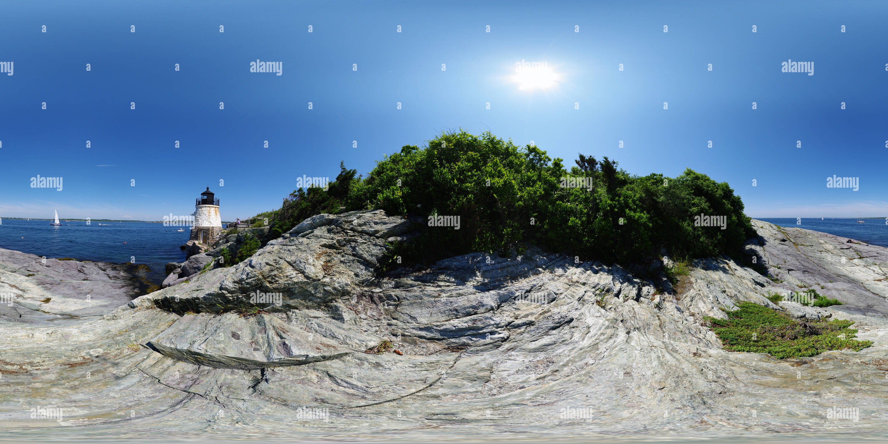 360° view of Castle Hill Lighthouse Alamy