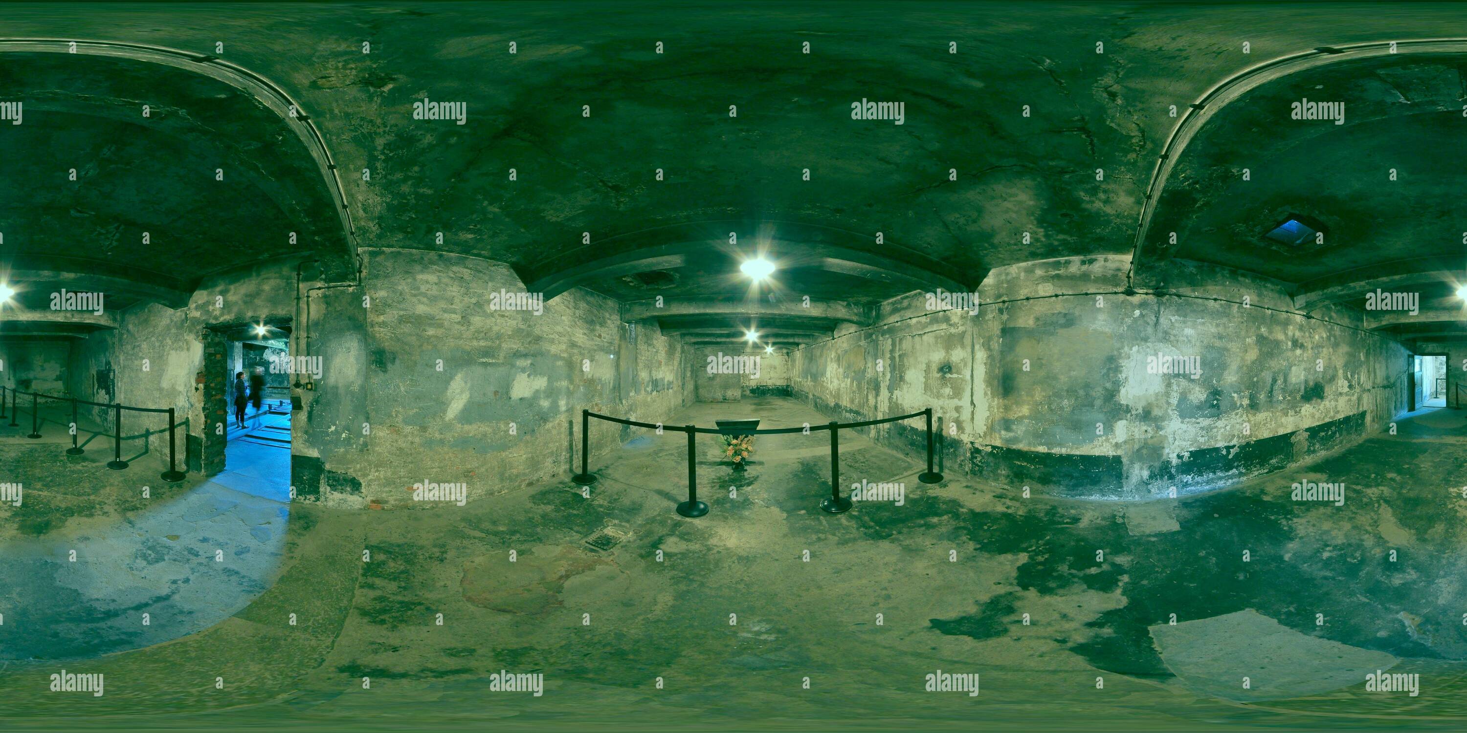 360° view of KZAuschwitz Gas Chamber Alamy