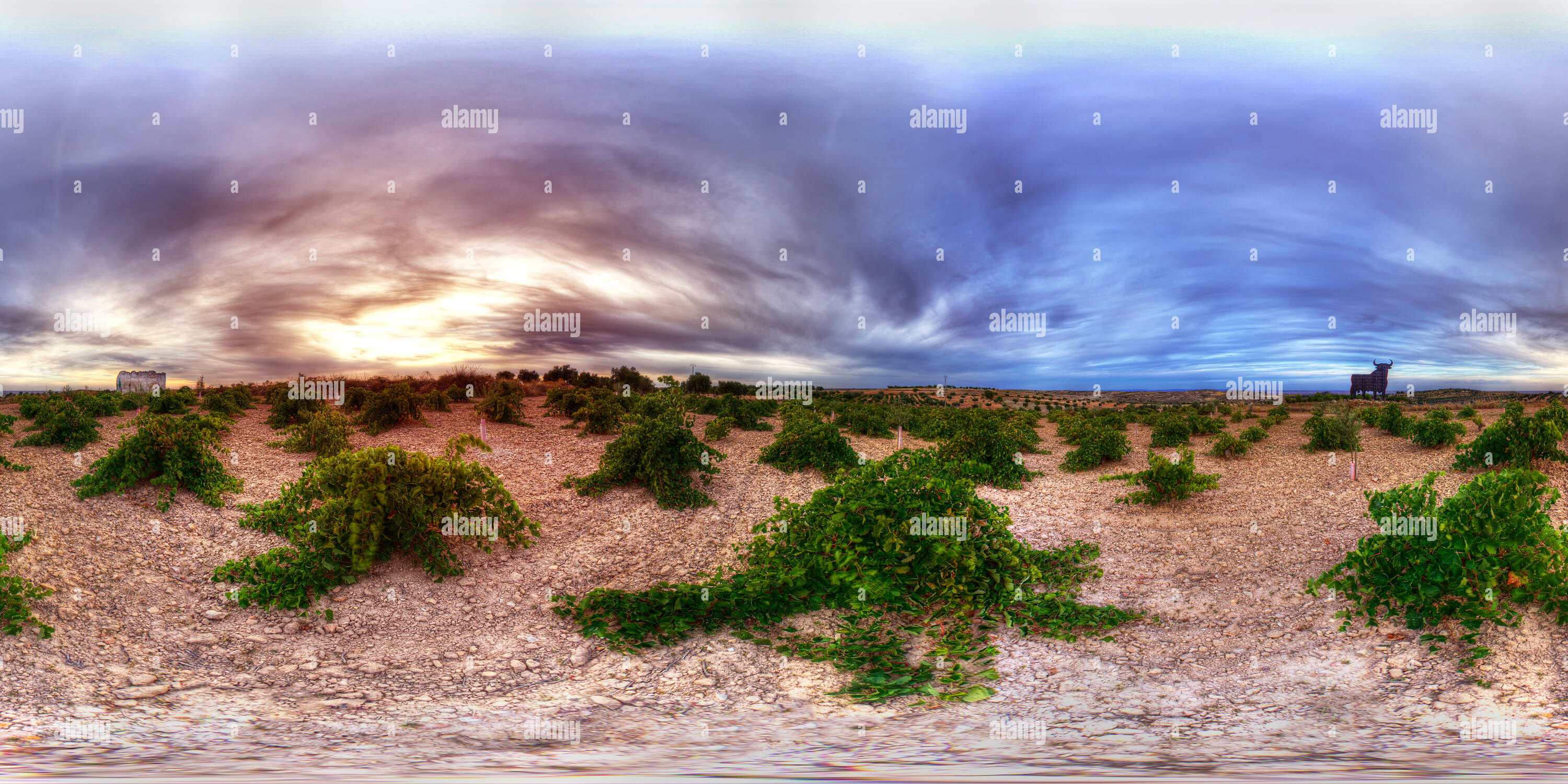 360° view of spanish osborne bull Villarejo Alamy