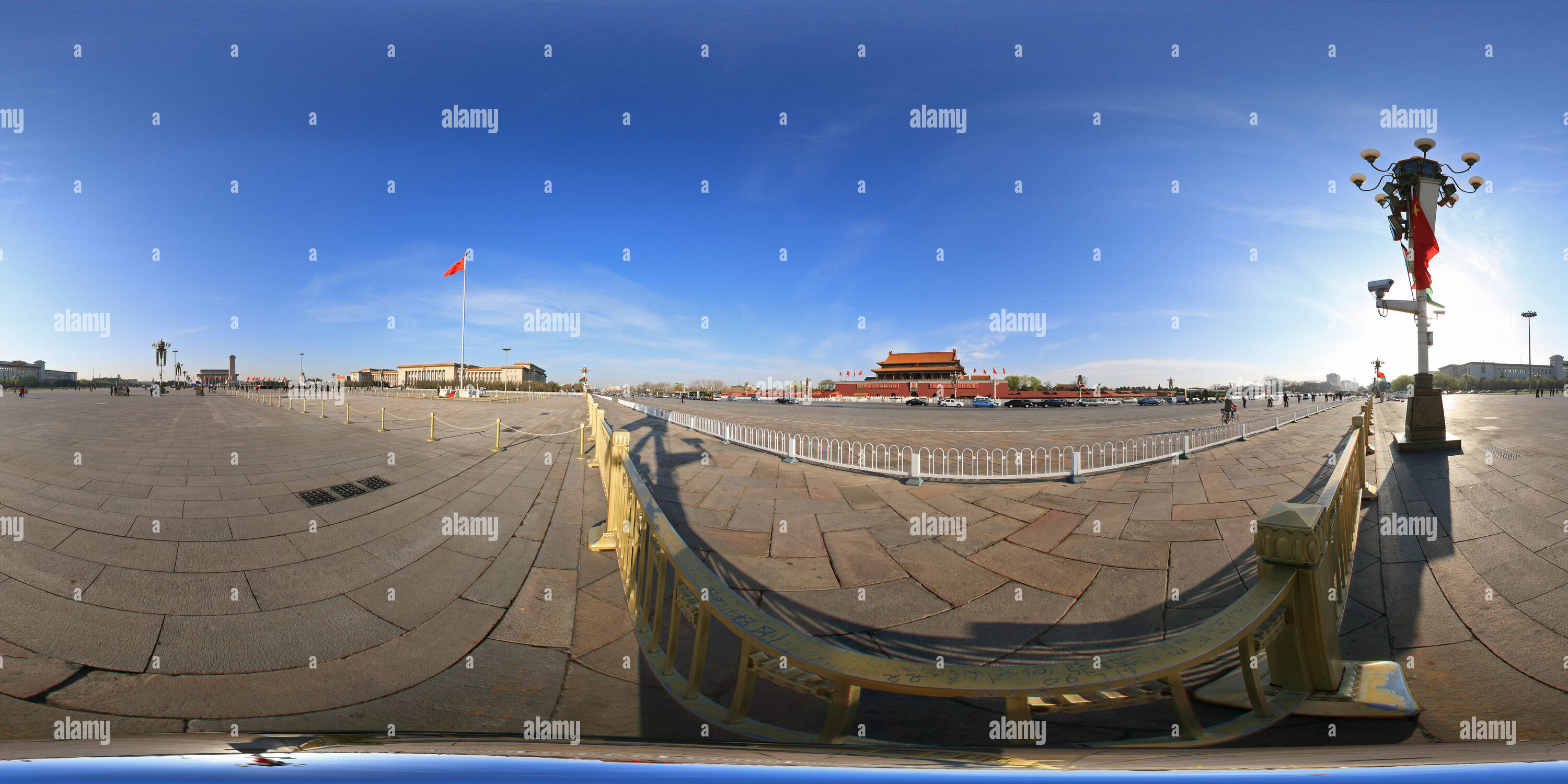 360 degree panoramic view of Tiananmen Square in Beijing, China Panorama