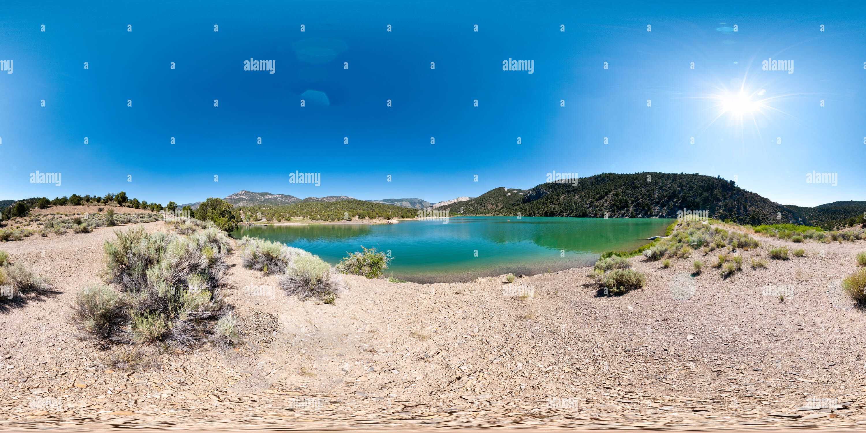 360° view of Cave Lake State Park, Ely, Nevada Alamy